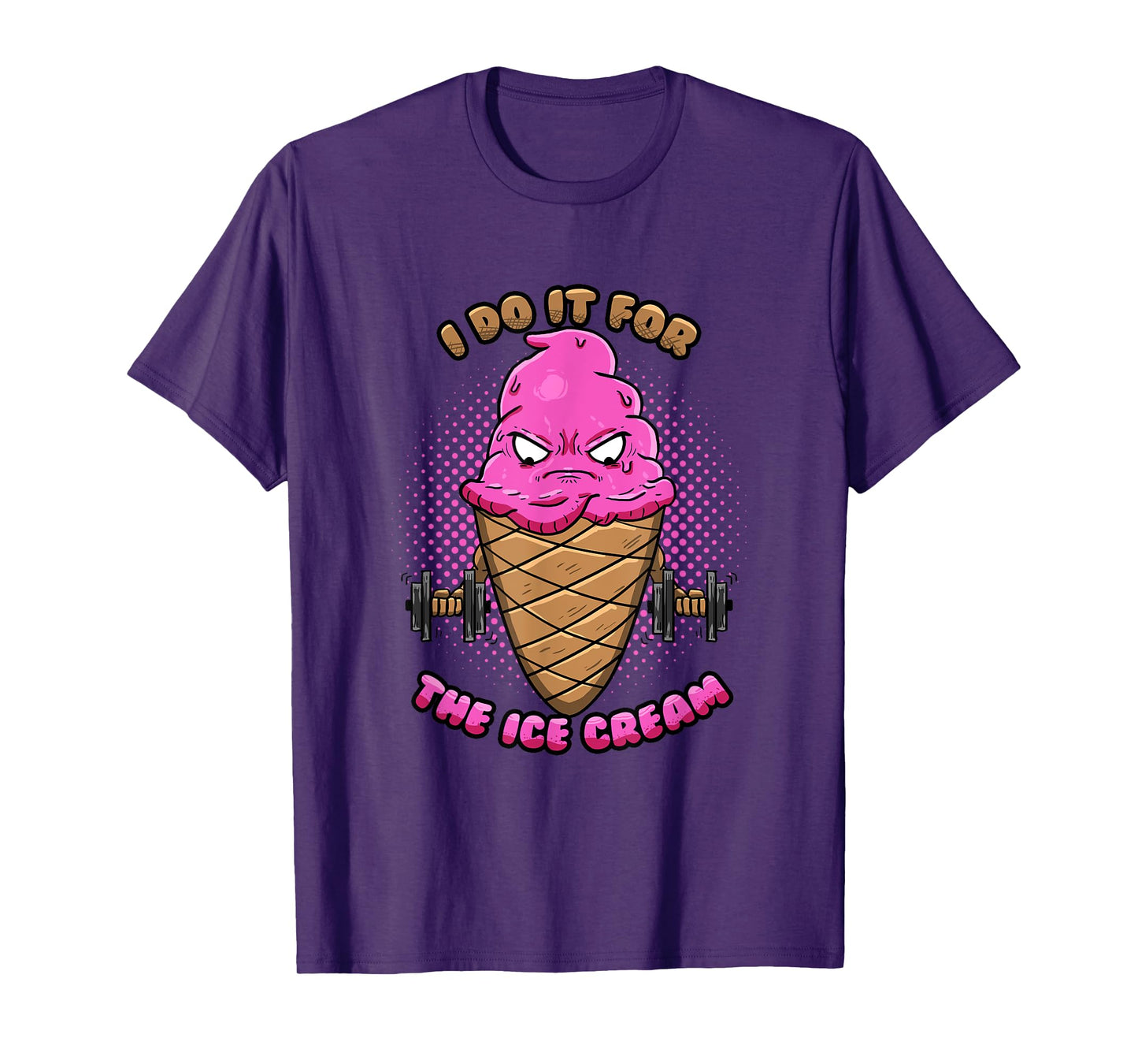 Strawberry Ice Cream Workout Funny Gym Fitness Gift T-Shirt