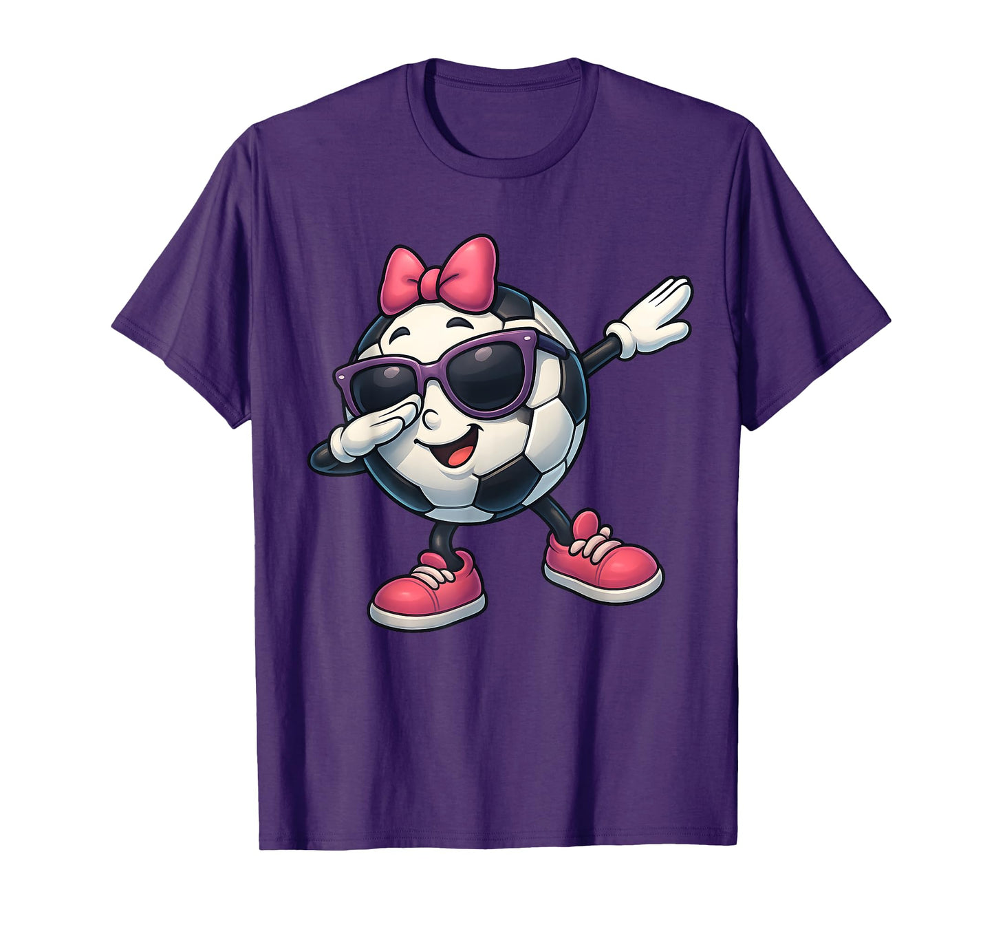 Funny Dabbing Soccer Ball Girl Tee for Kids Youth Fans T-Shirt