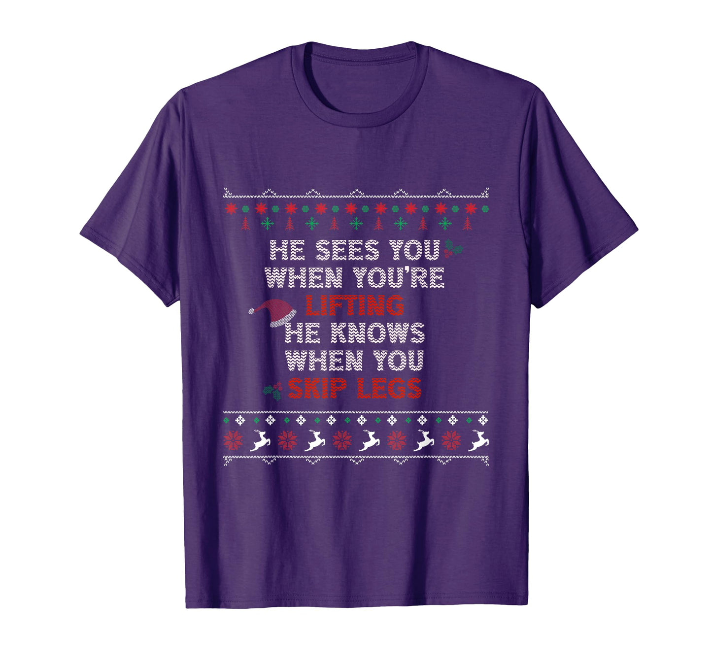 Ugly Funny Christmas sweater Style Lifting Fitness Slogan T-Shirt