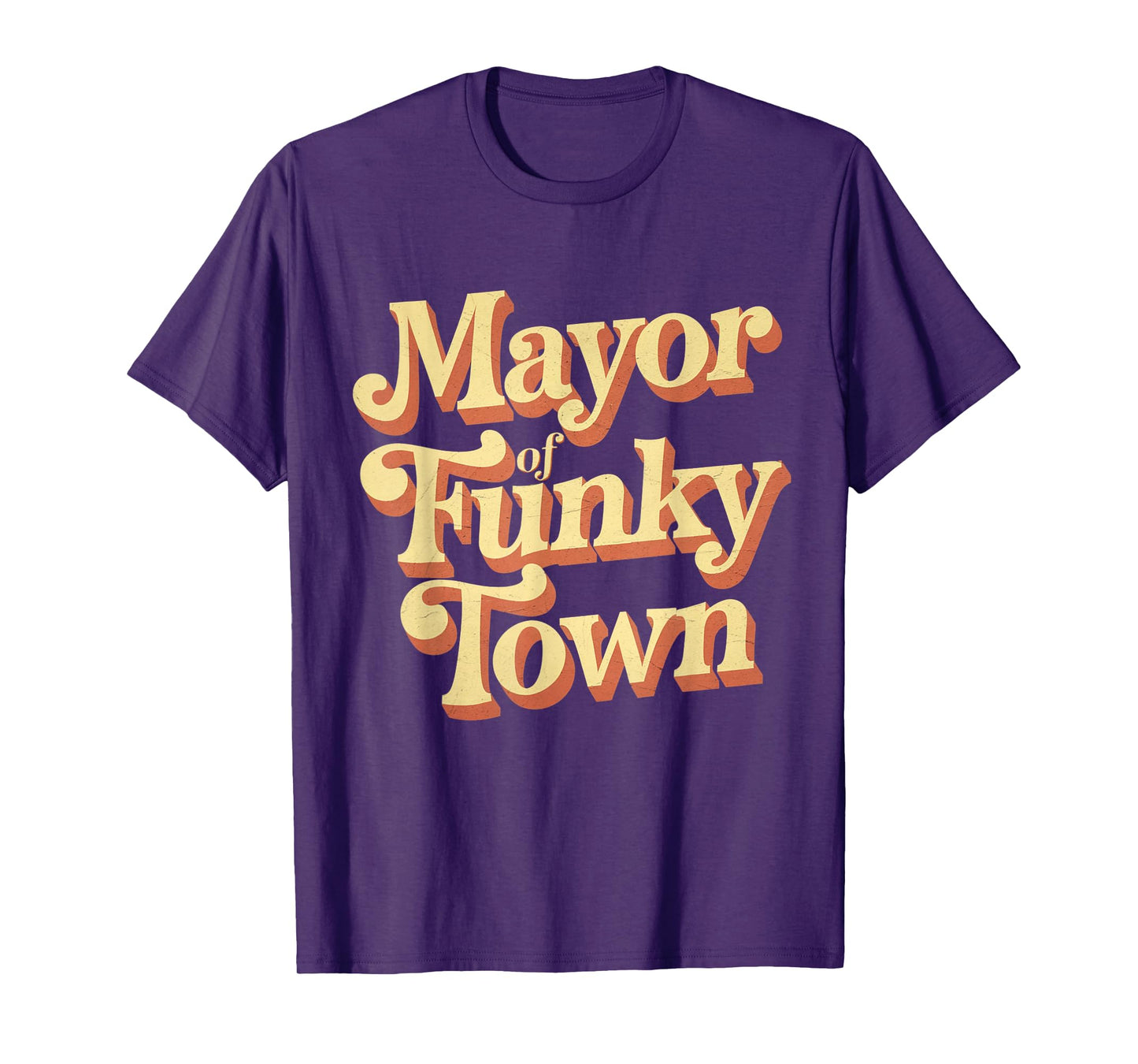 Retro Mayor Of Funky Town Funny Vintage 70'sParty T-Shirt