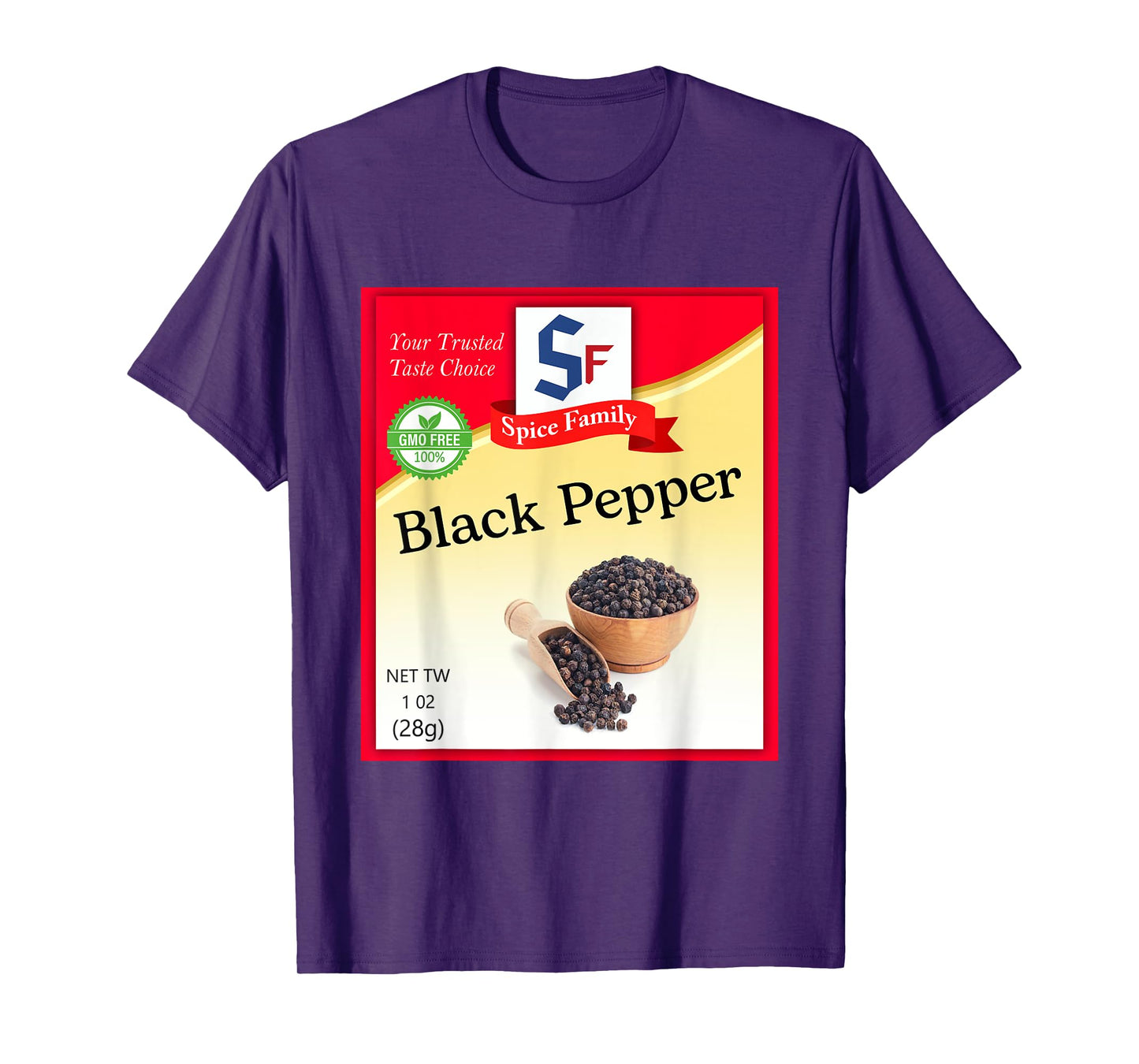 Black Pepper Condiment Costume Holiday Spice Group Costumes T-Shirt