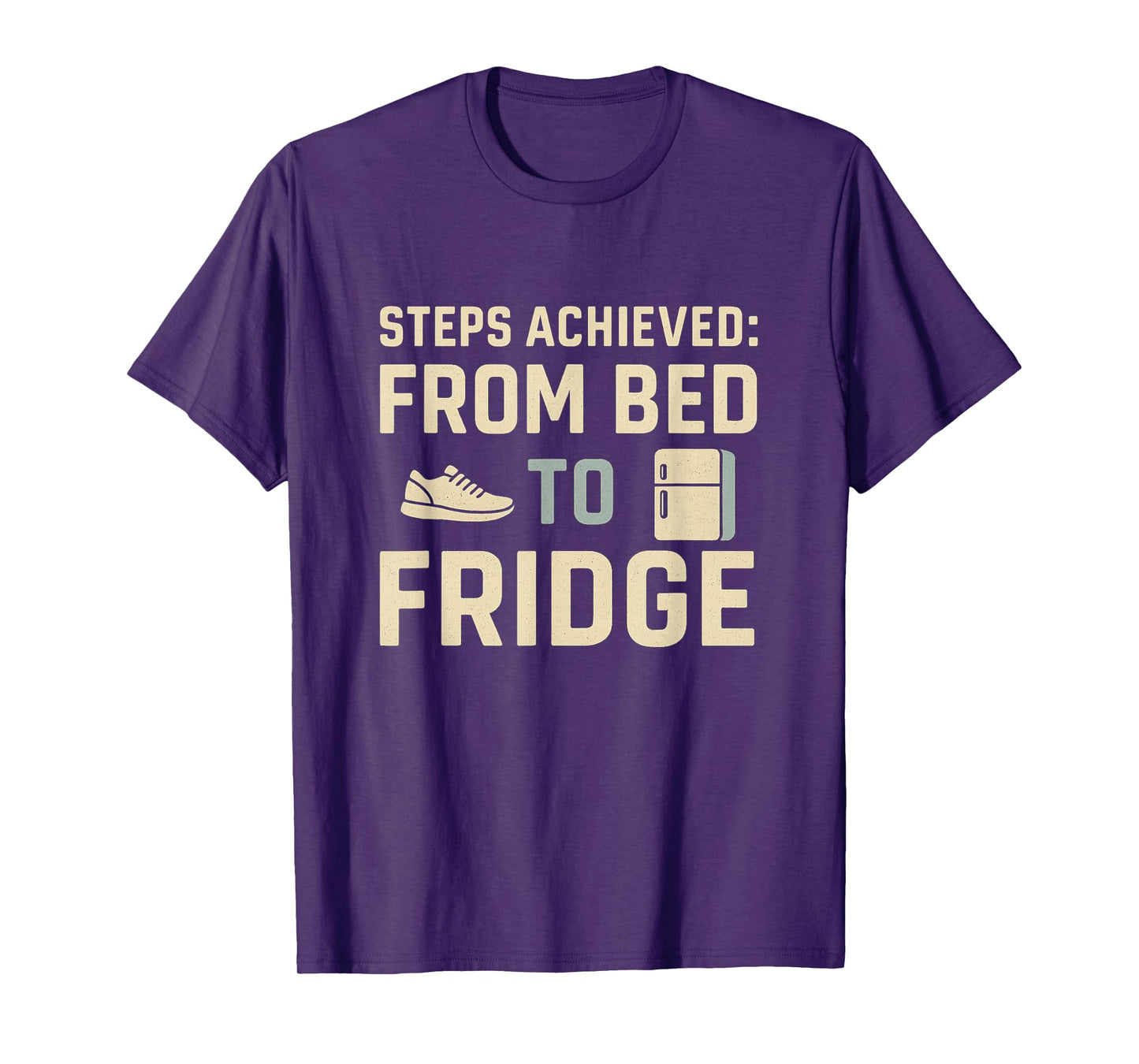 Fitness from Bed to Fridge Sarcastic Workout Lazy Foodie T-Shirt