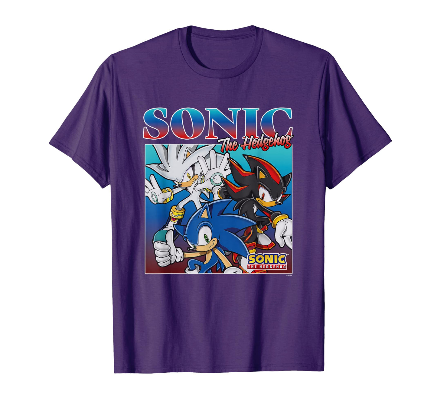 Sonic The Hedgehog Silver Sonic & Shadow Group Shot T-Shirt