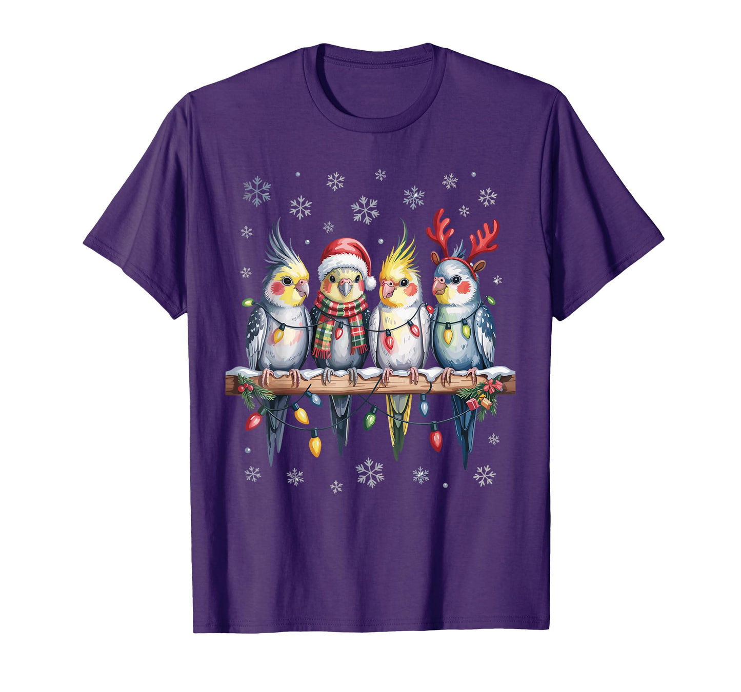 Cockatiel Christmas Cute Pet Lovers Funny Holiday Pajamas T-Shirt