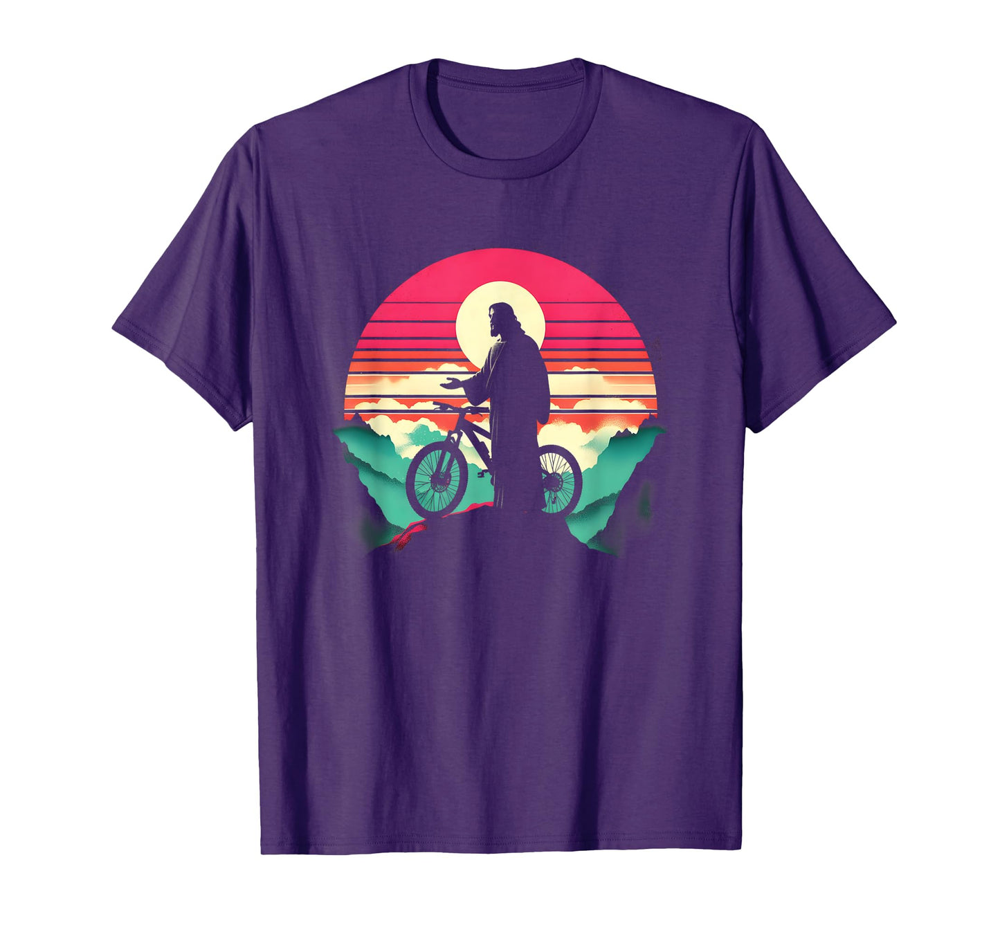 Jesus Mountain Bike - Funny Christian Religious Cyclist T-Shirt