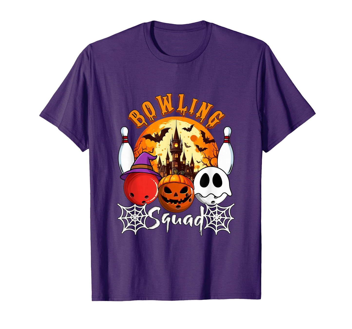 Bowling Squad Halloween Three Horror Balls Costume Player T-Shirt