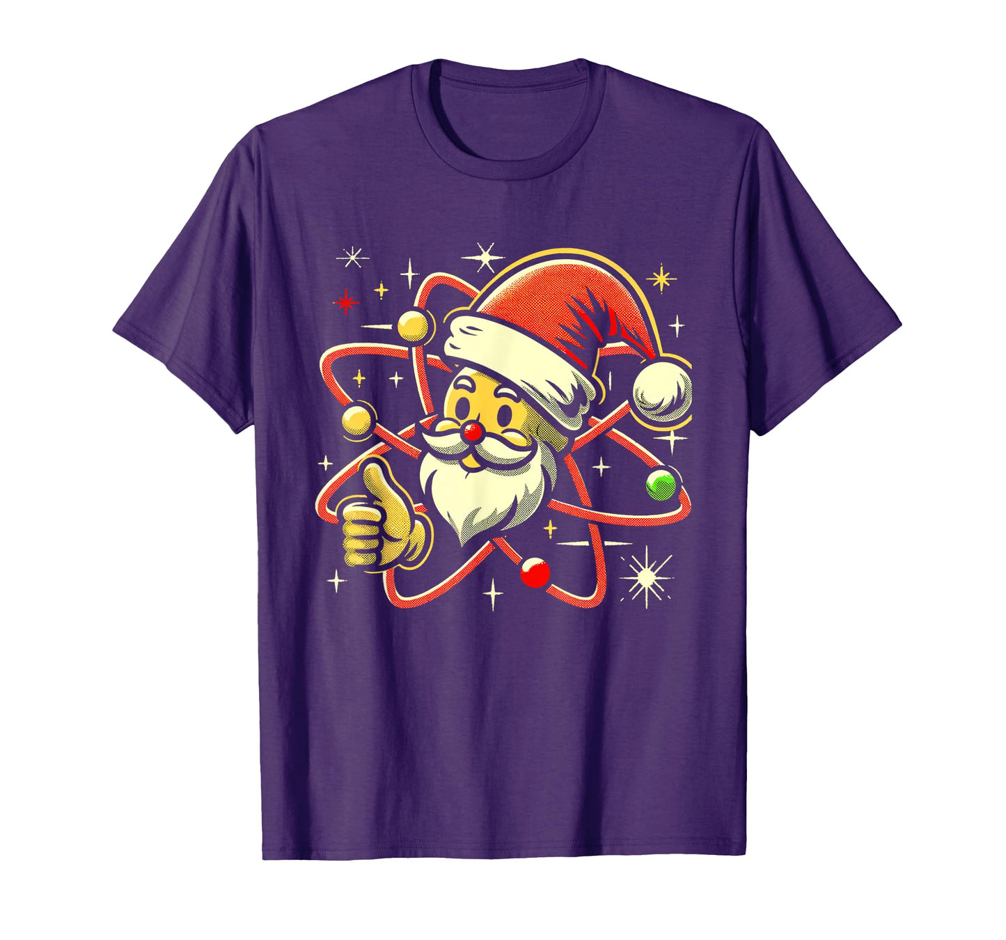 Santa Atom Christmas Thumbs Up Radiation Nuclear Fallout T-Shirt