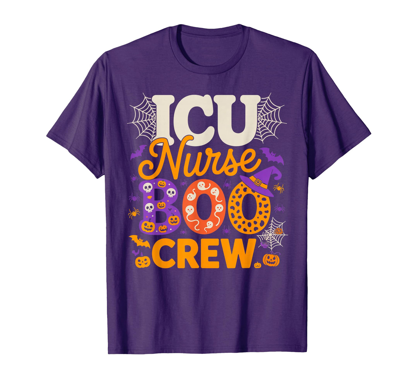 ICU Nurse Boo Crew Halloween Spooky Outfit Hospital Staff T-Shirt