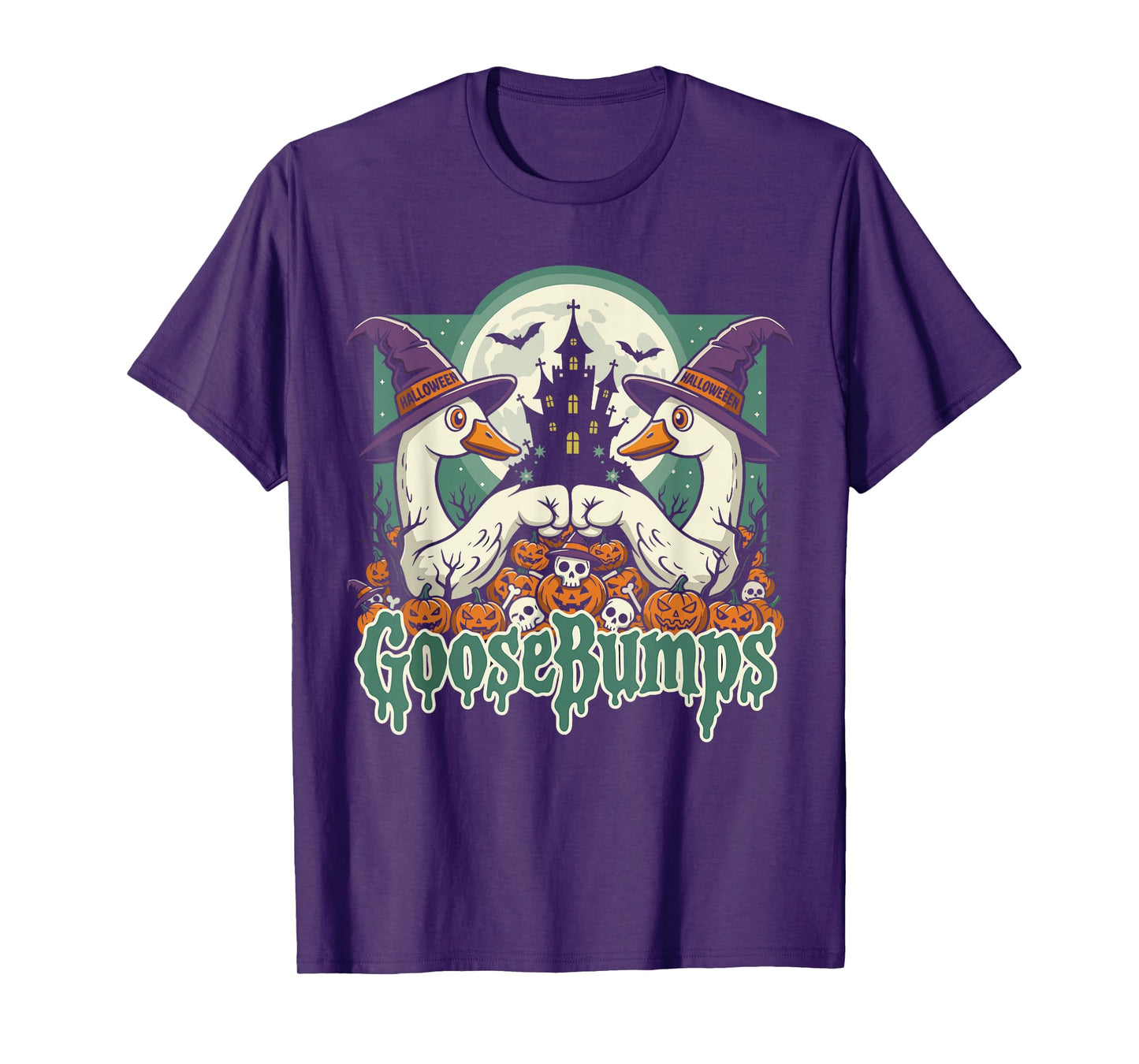 Cute Spooky Goose Shirt, Funny Halloween Goose Bumps T-Shirt