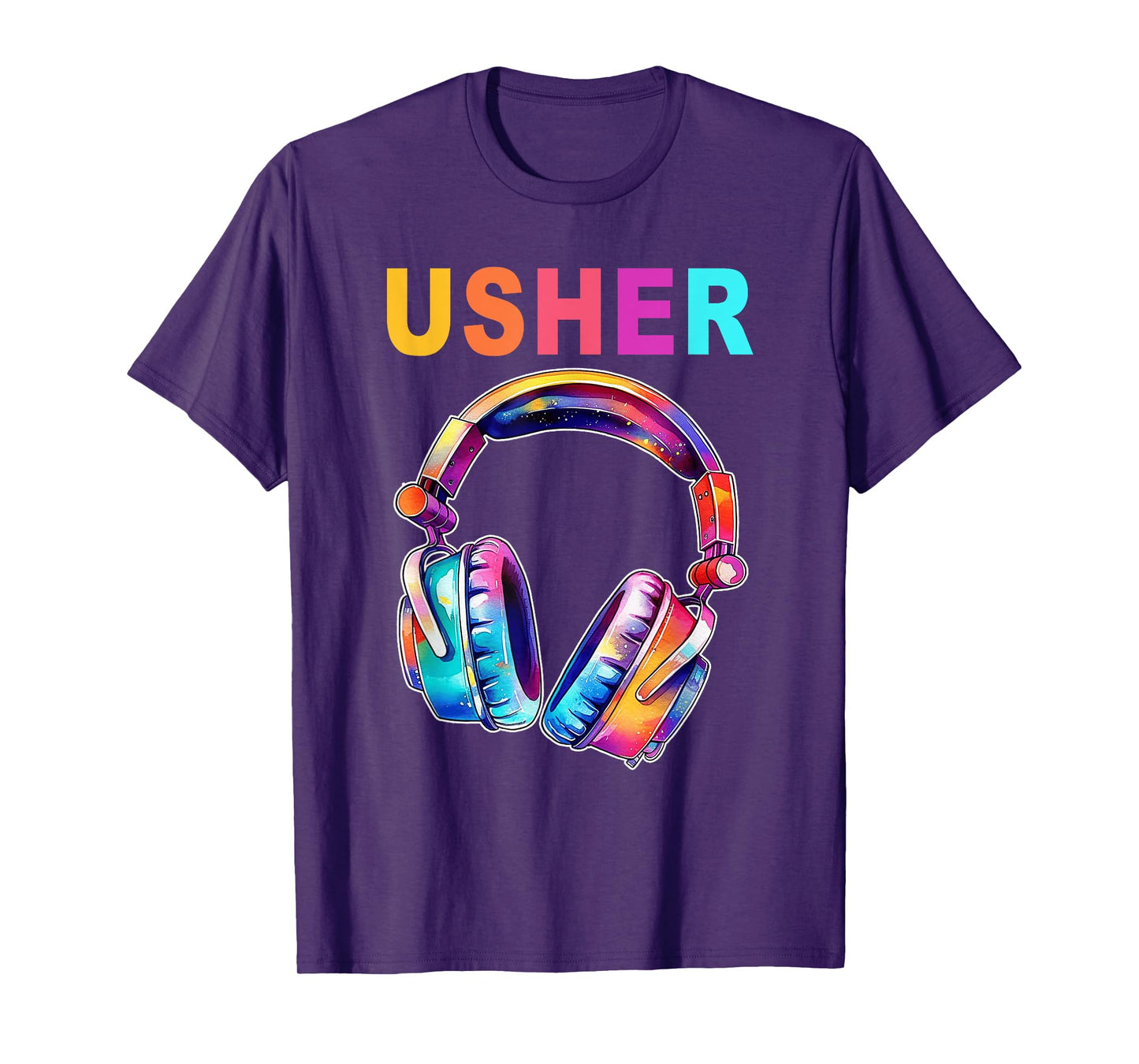 USHER Headphone Music Lover Hiphop Fan Music T-Shirt
