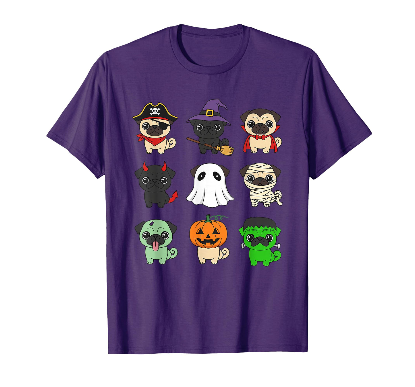 Pug Costumes Trick Or Treat Outfit Funny Pug Puppy Halloween T-Shirt