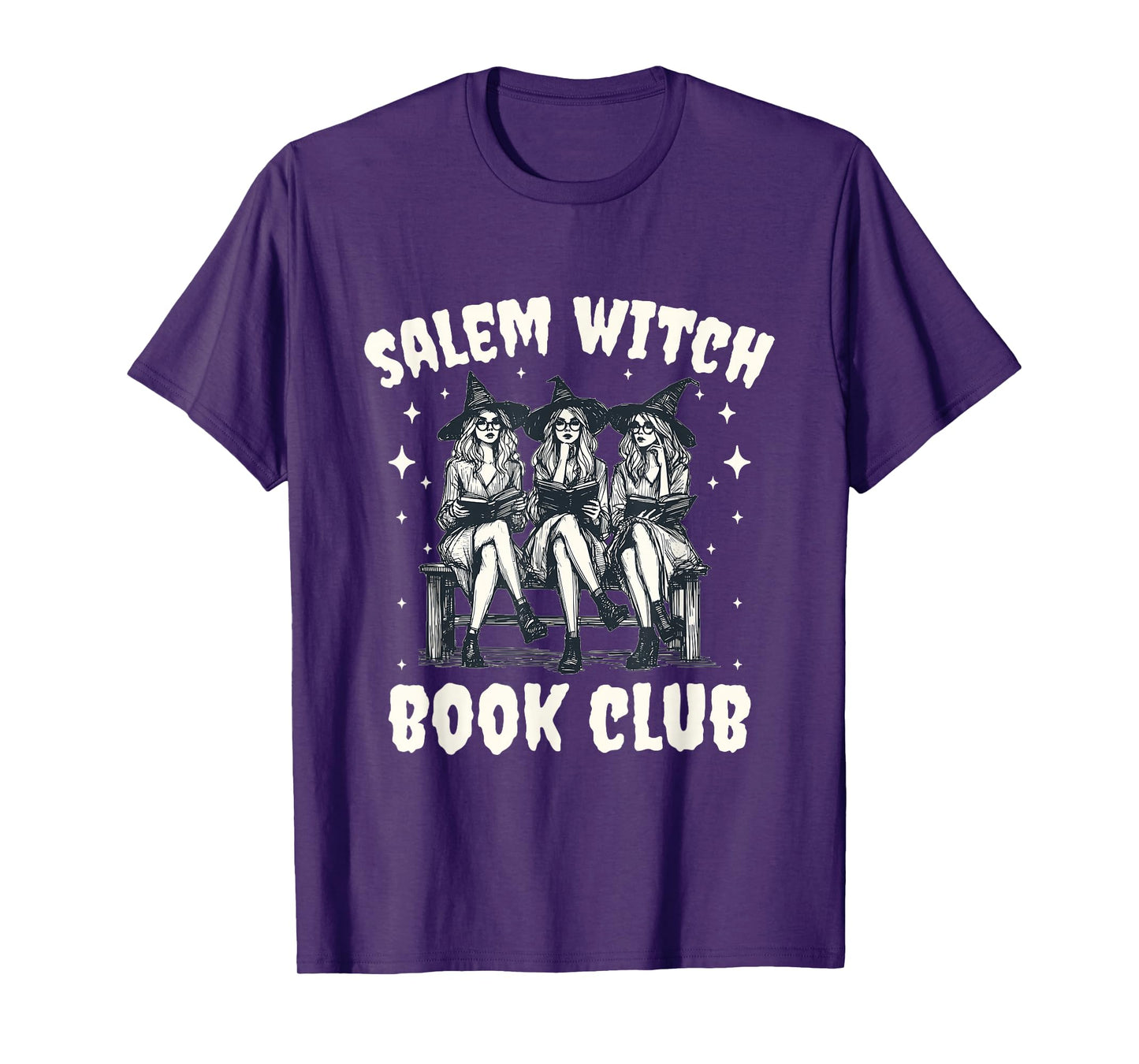 Salem Witch Book Club Retro Witches Reading T-Shirt