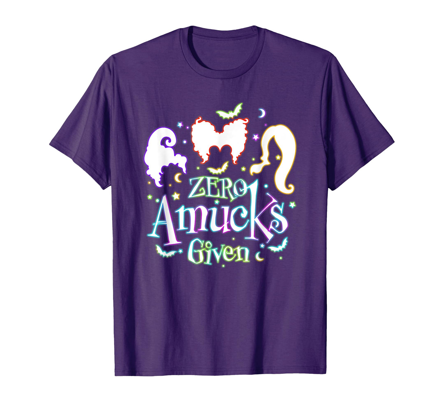 Funny Zero Amucks Given Halloween Spooky Witch Season Outfit T-Shirt