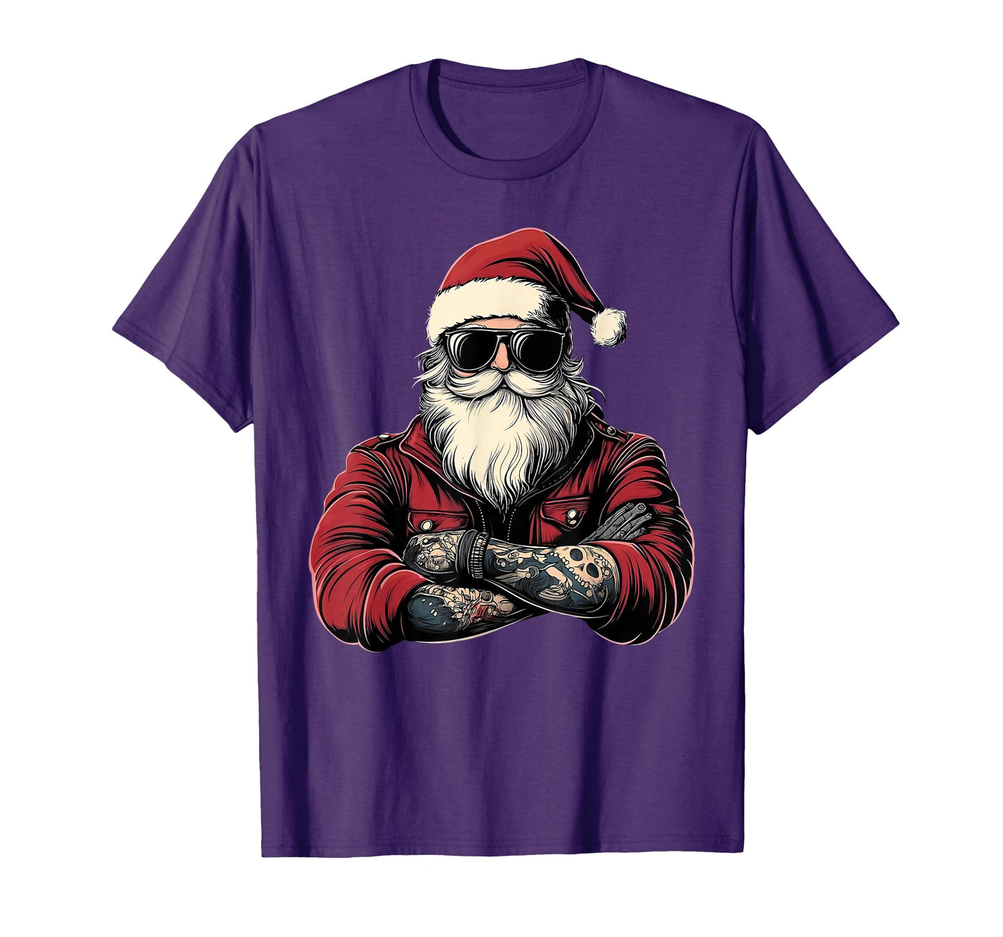 Santa Sunglasses Merry Christmas Xmas Pajamas Holiday Cool T-Shirt