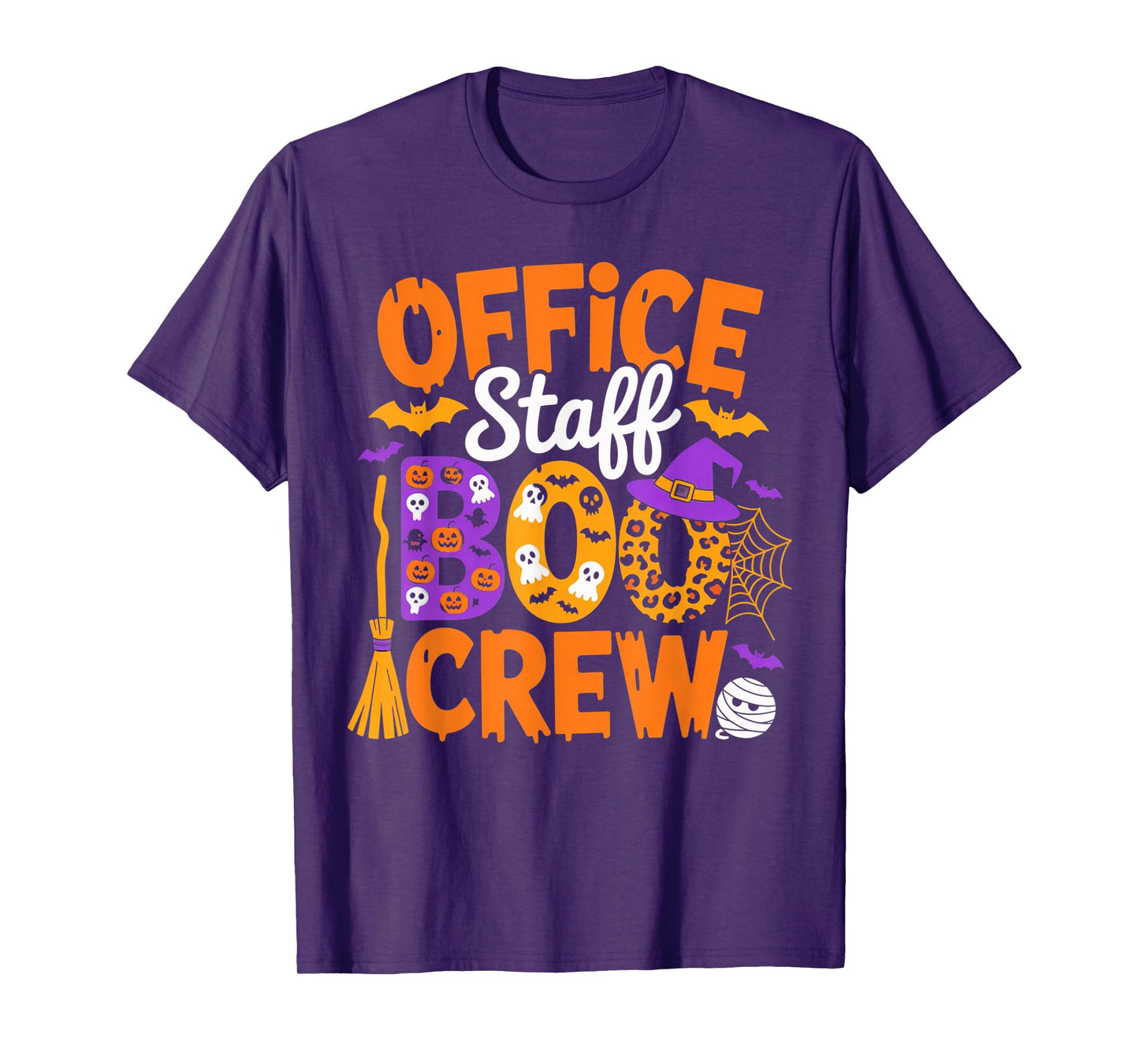 Office Staff Boo Crew Halloween Outfit for Coworkers Party T-Shirt