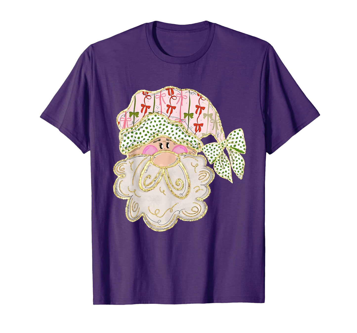 Preppy Bow Santa T-Shirt