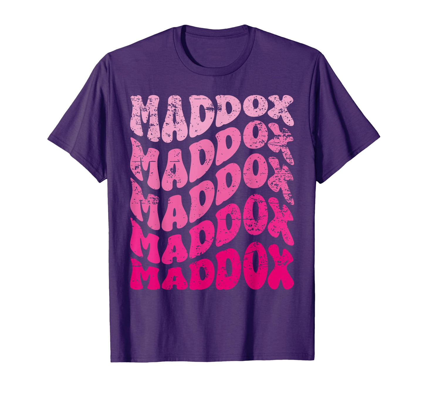 Retro Maddox First Name Personalized Maddox Groovy Vintage T-Shirt