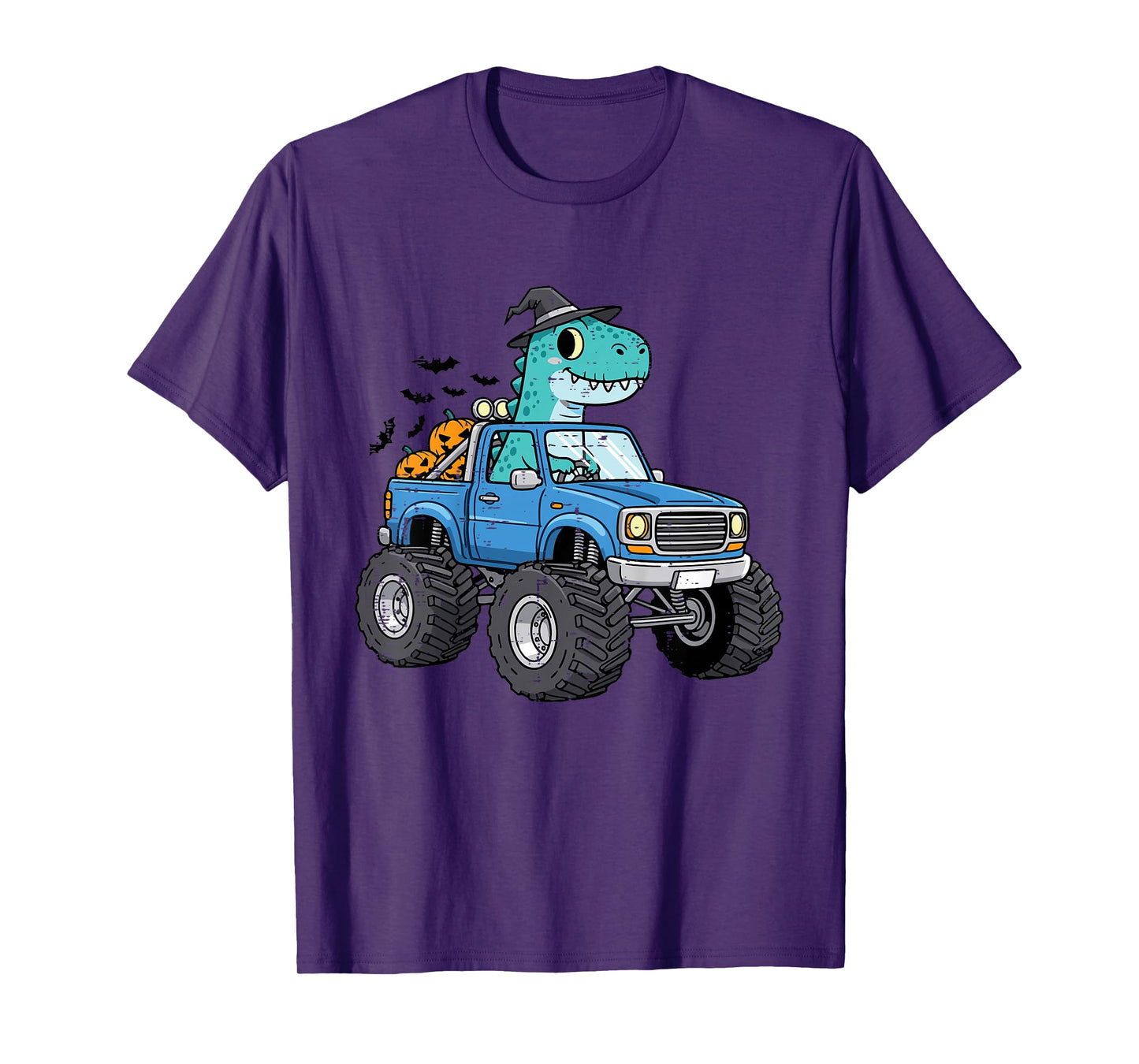 Kids Halloween Trex Dino Monster Truck Costume Toddler Boys Kids T-Shirt