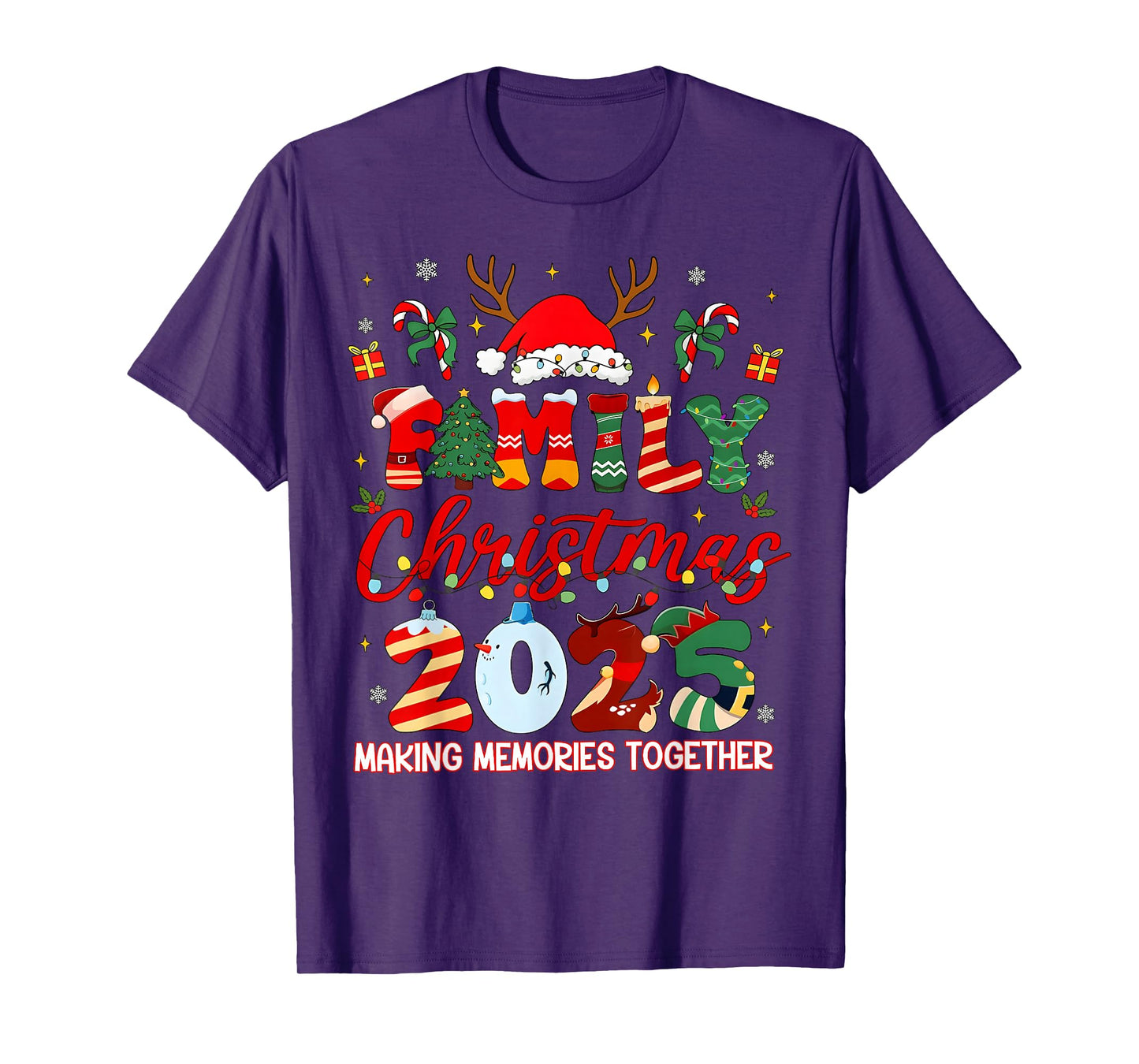 Family Christmas 2025 Matching Outfit Xmas Squad Santa T-Shirt