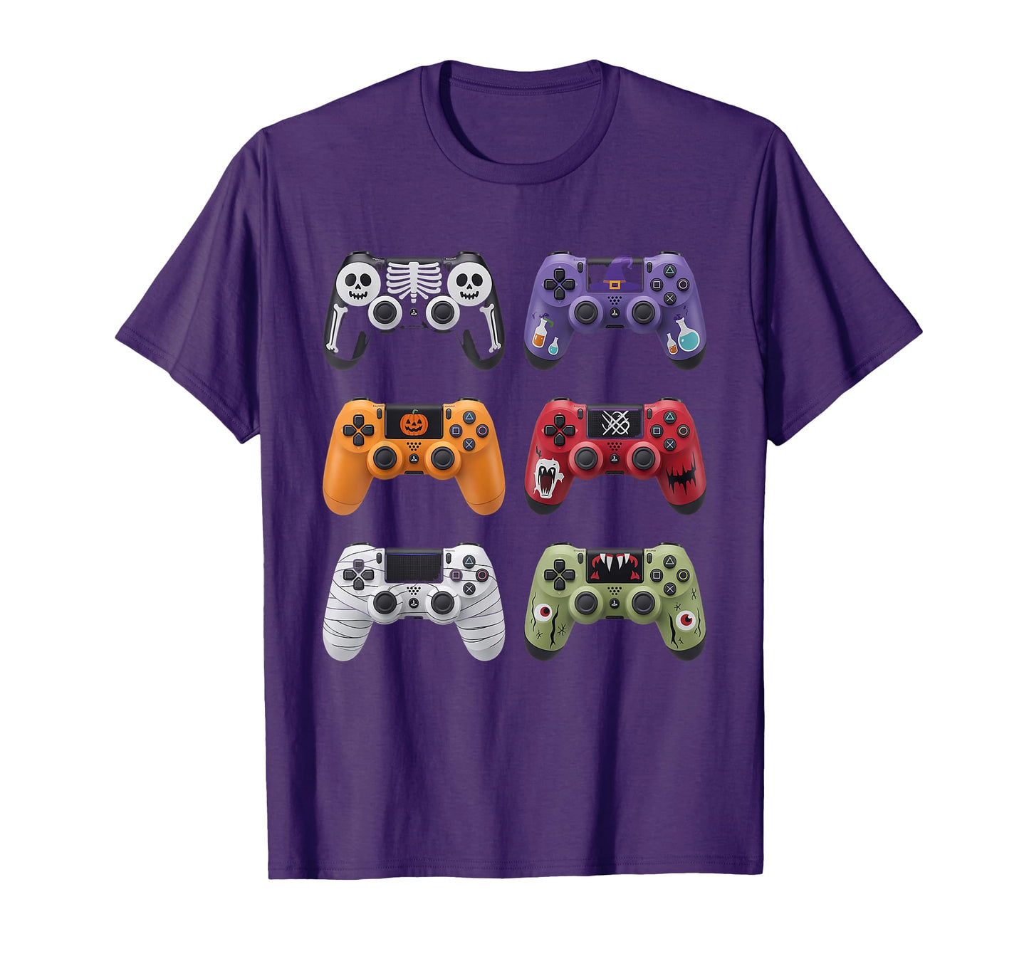 Spooky Halloween Gaming Controllers Design T-Shirt