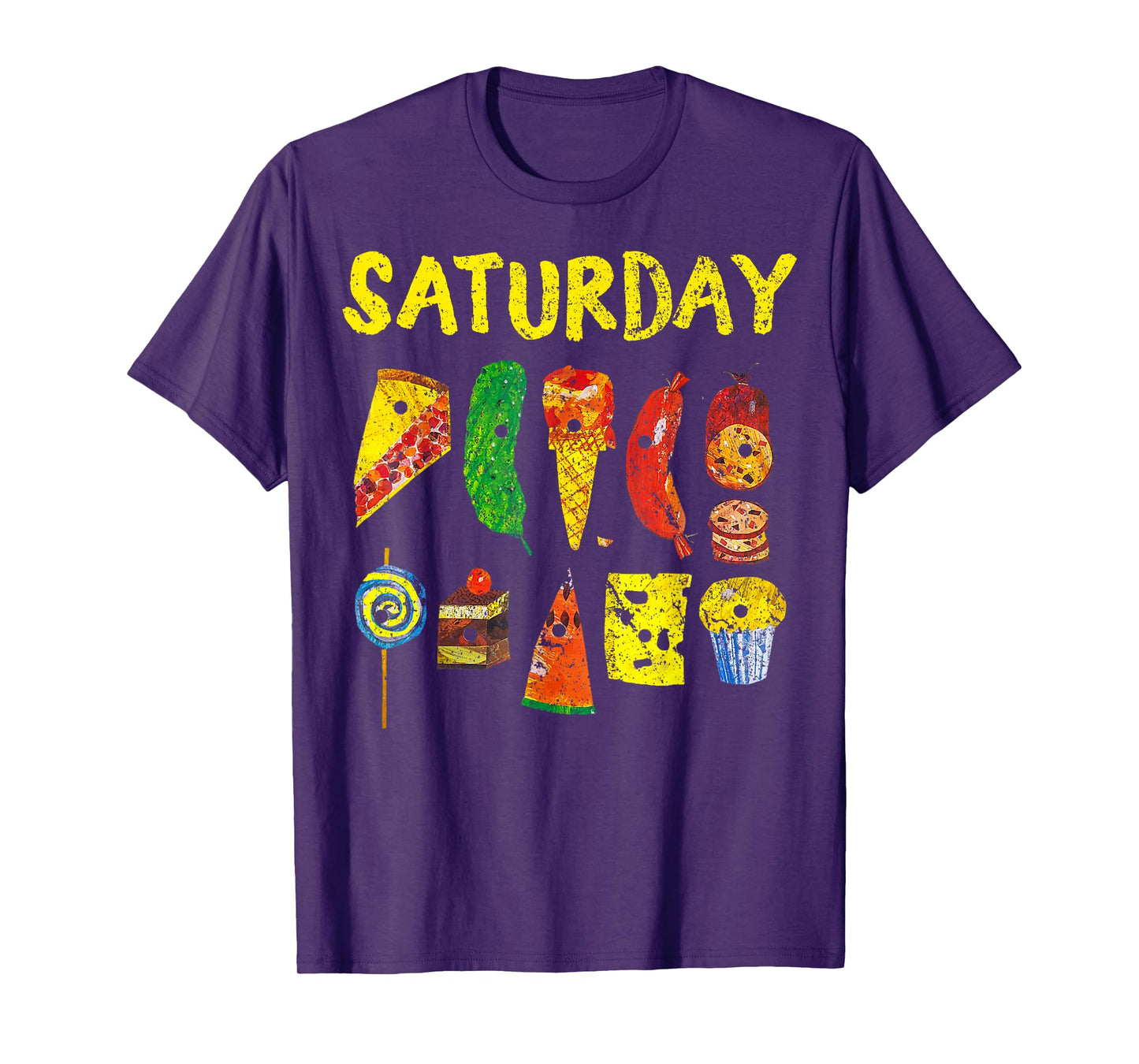 Funny Hungry Caterpillars Saturday Fruits Teacher T-Shirt