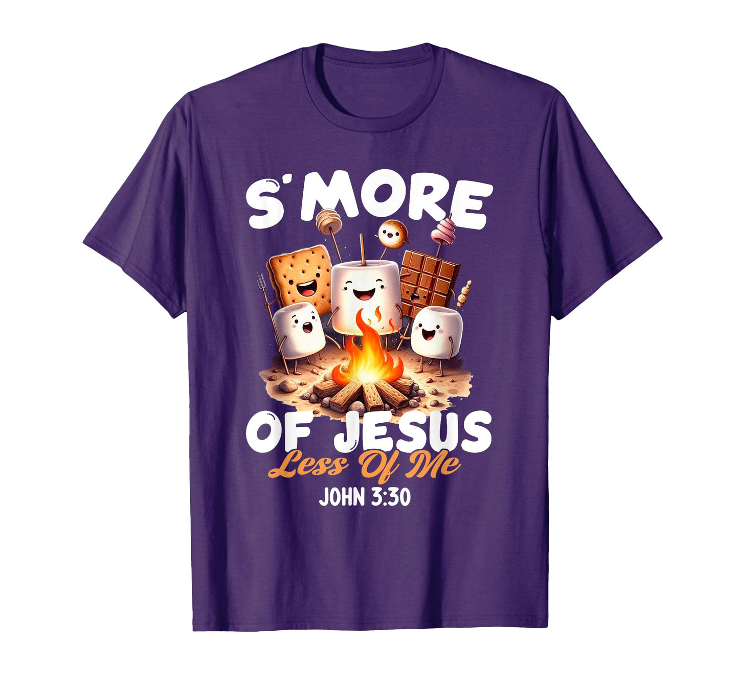 Smore Of Jesus Less Of Me Christian Camper Camping Lover T-Shirt