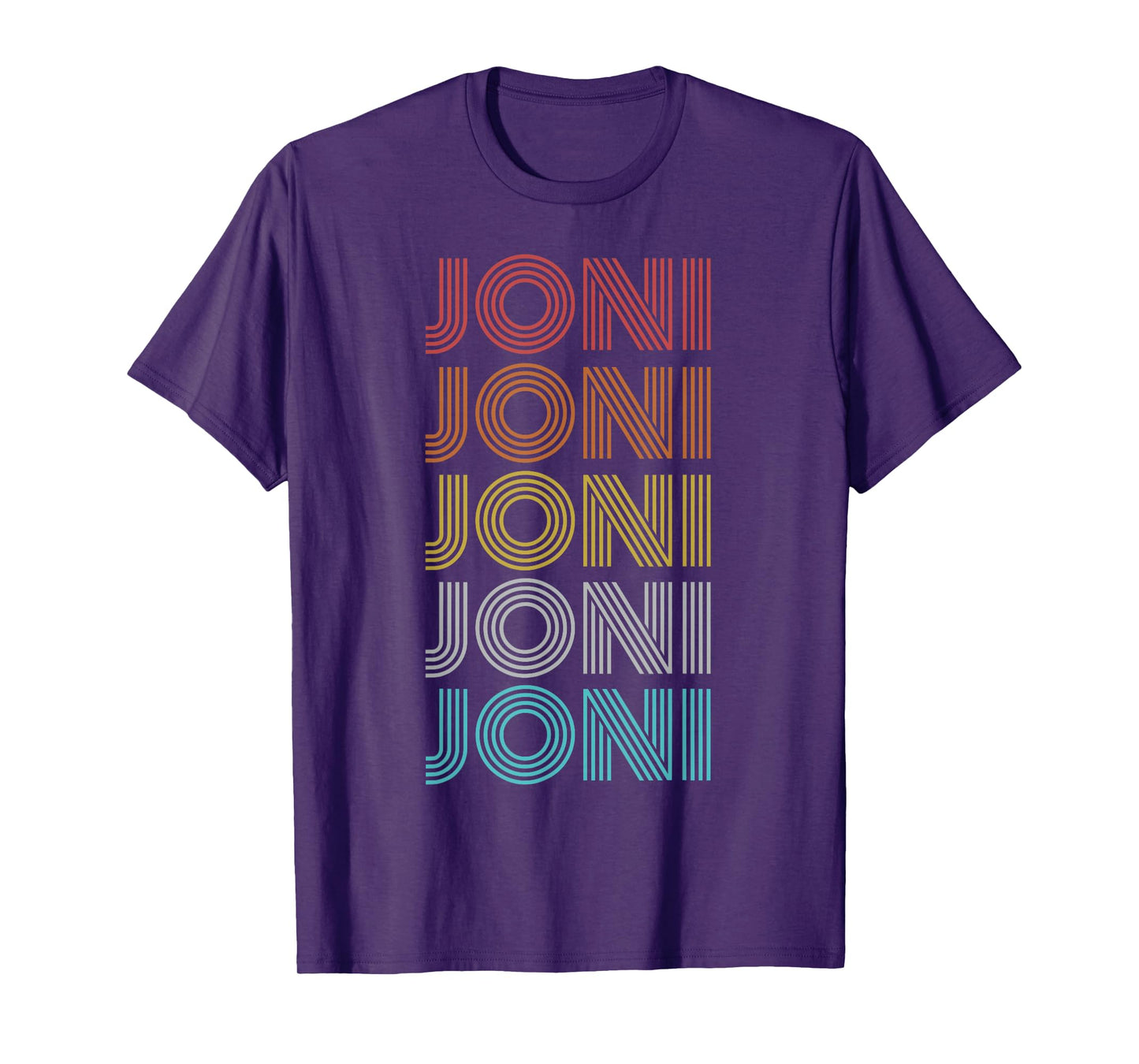 Joni Shirt Vintage Retro Apparel Unisex Adults Kids Retro Letter Print T-Shirt Black Small