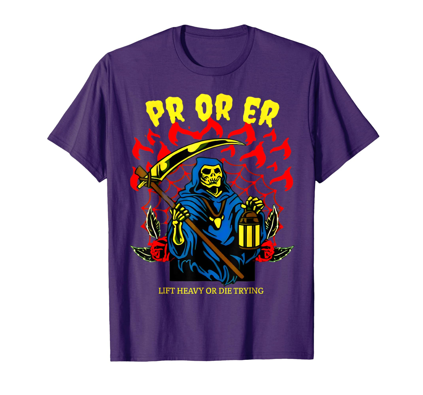 PR or Er Gym Weightlifting Bodybuilding Spooky Halloween T-Shirt