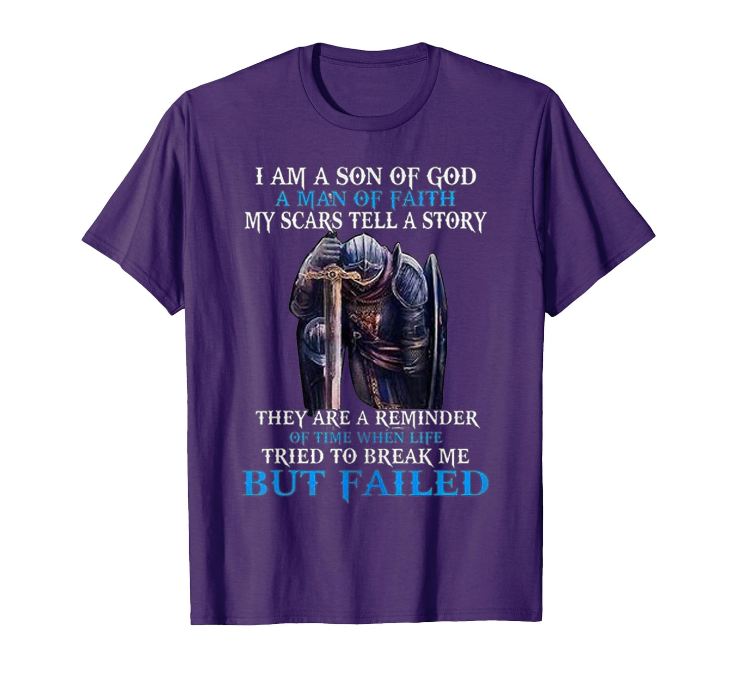 I am a son of god a man of faith my scars tell a story T-Shirt