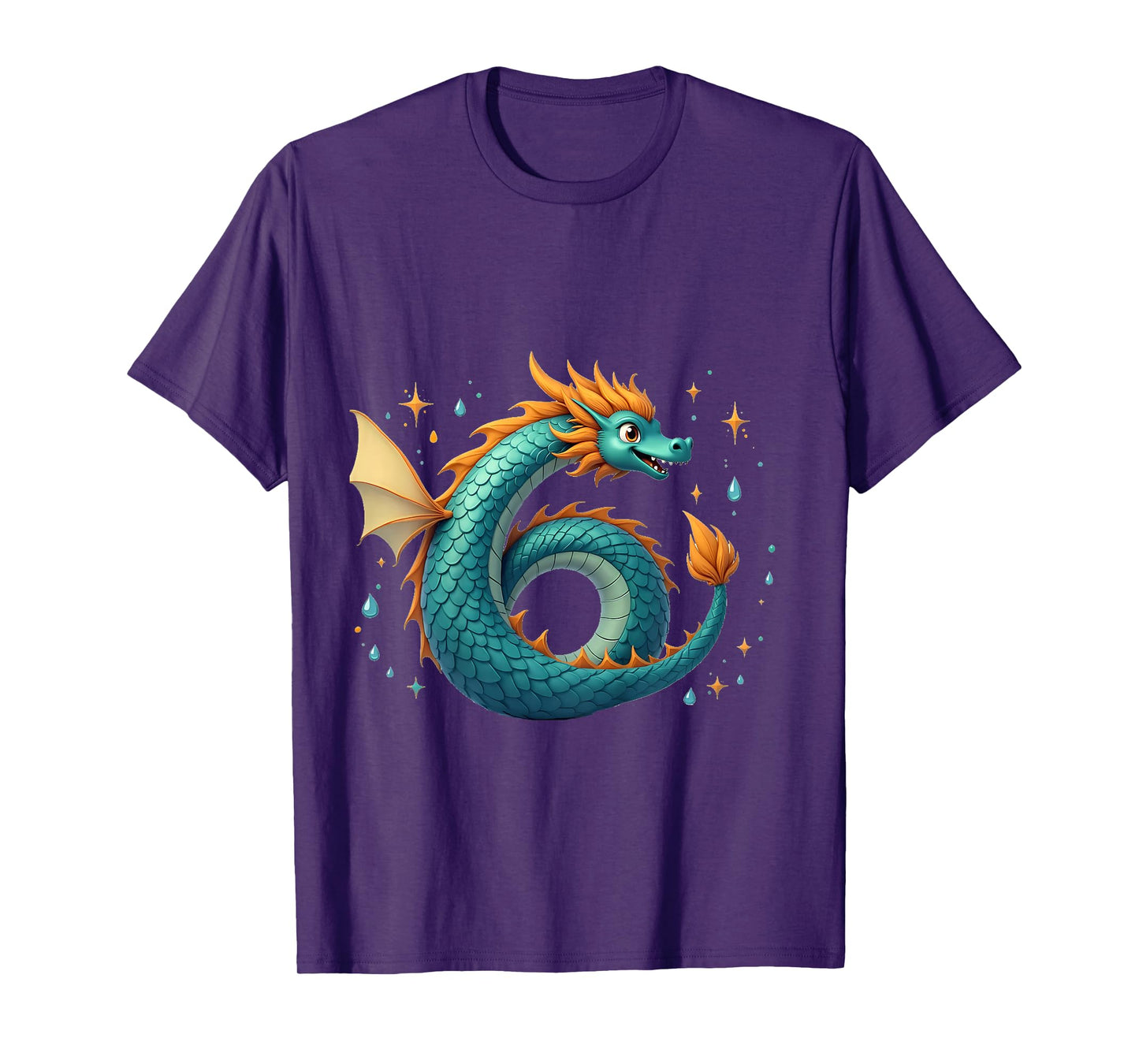 Turning 6 Years Old Birthday, Boy Dragon 6th Bday Girl T-Shirt