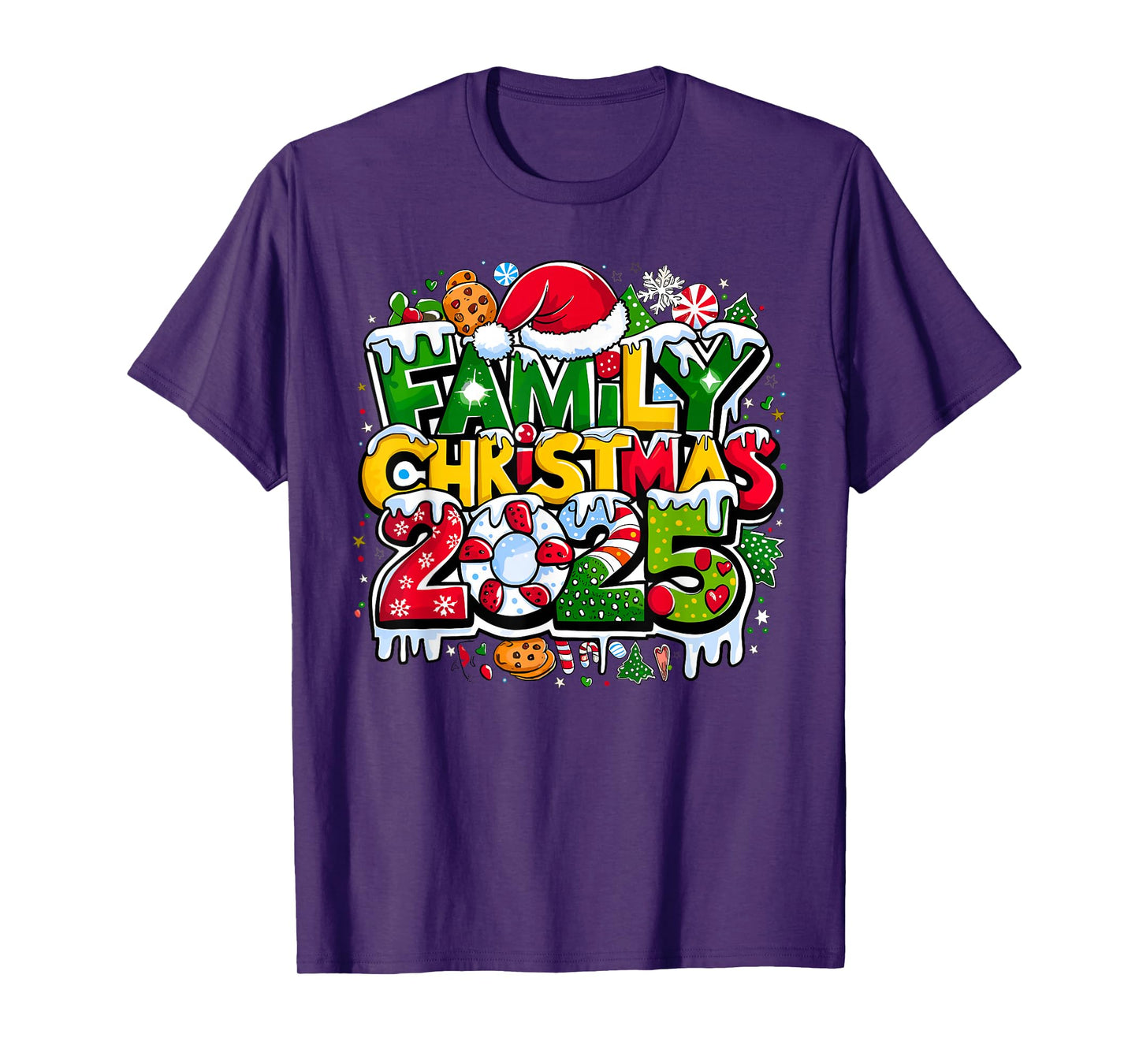 Family Christmas 2025 Making Memories Together Santa Candy T-Shirt