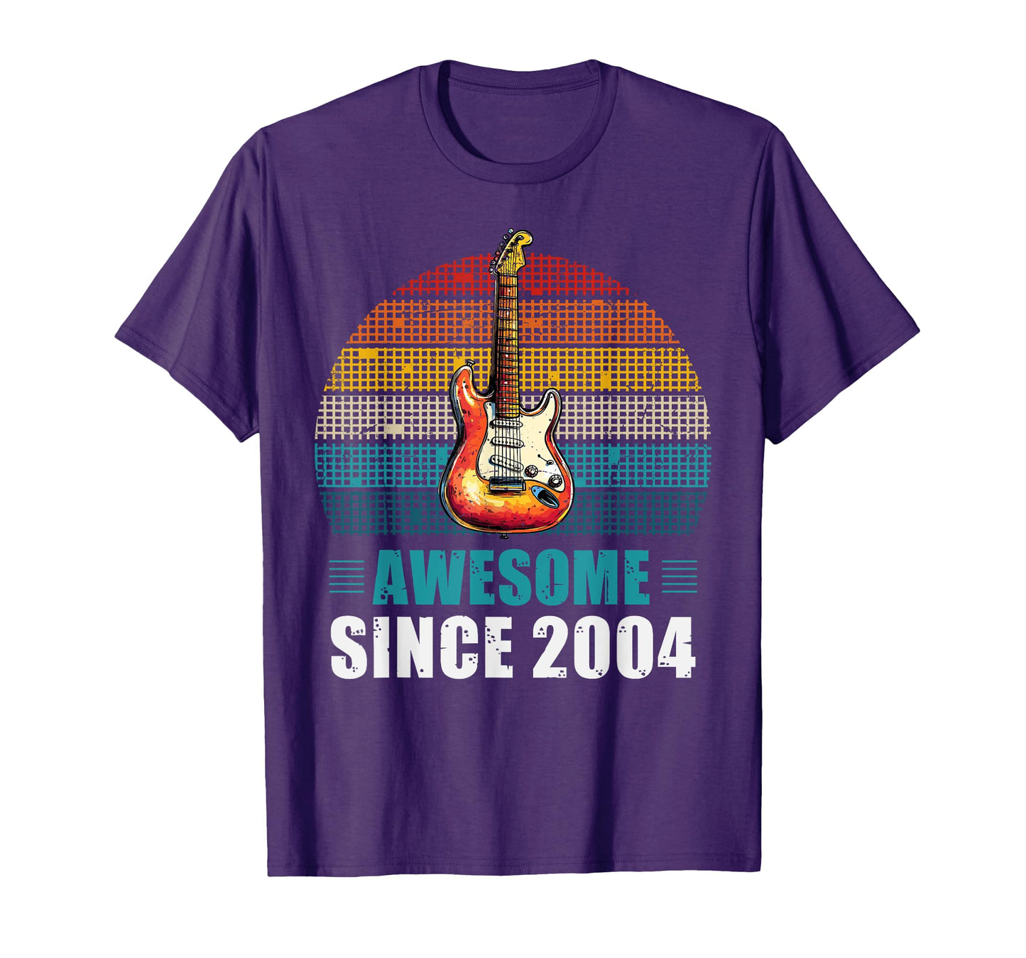 Awesome Since 2004 Retro Vintage 21st Birthday Guitar Lover T-Shirt