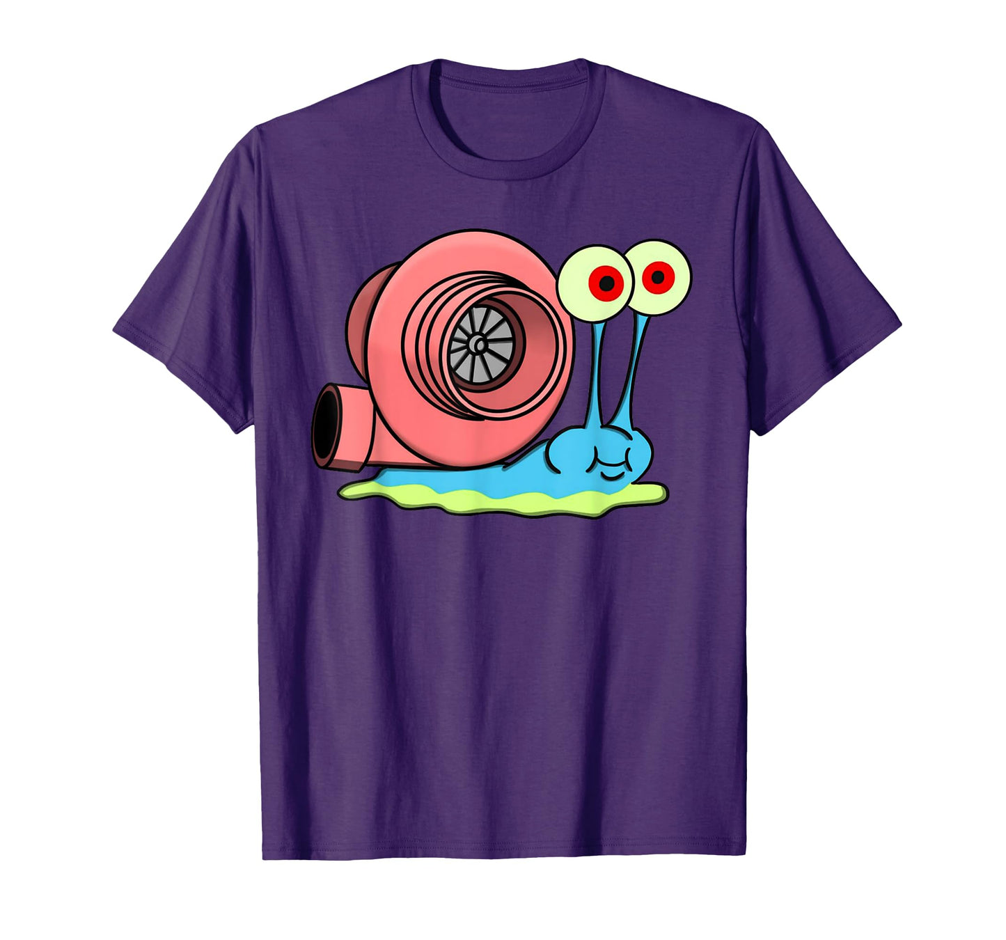 Retro Turbo Car Funny Meme Fast Snail With Racing Vintage T-Shirt