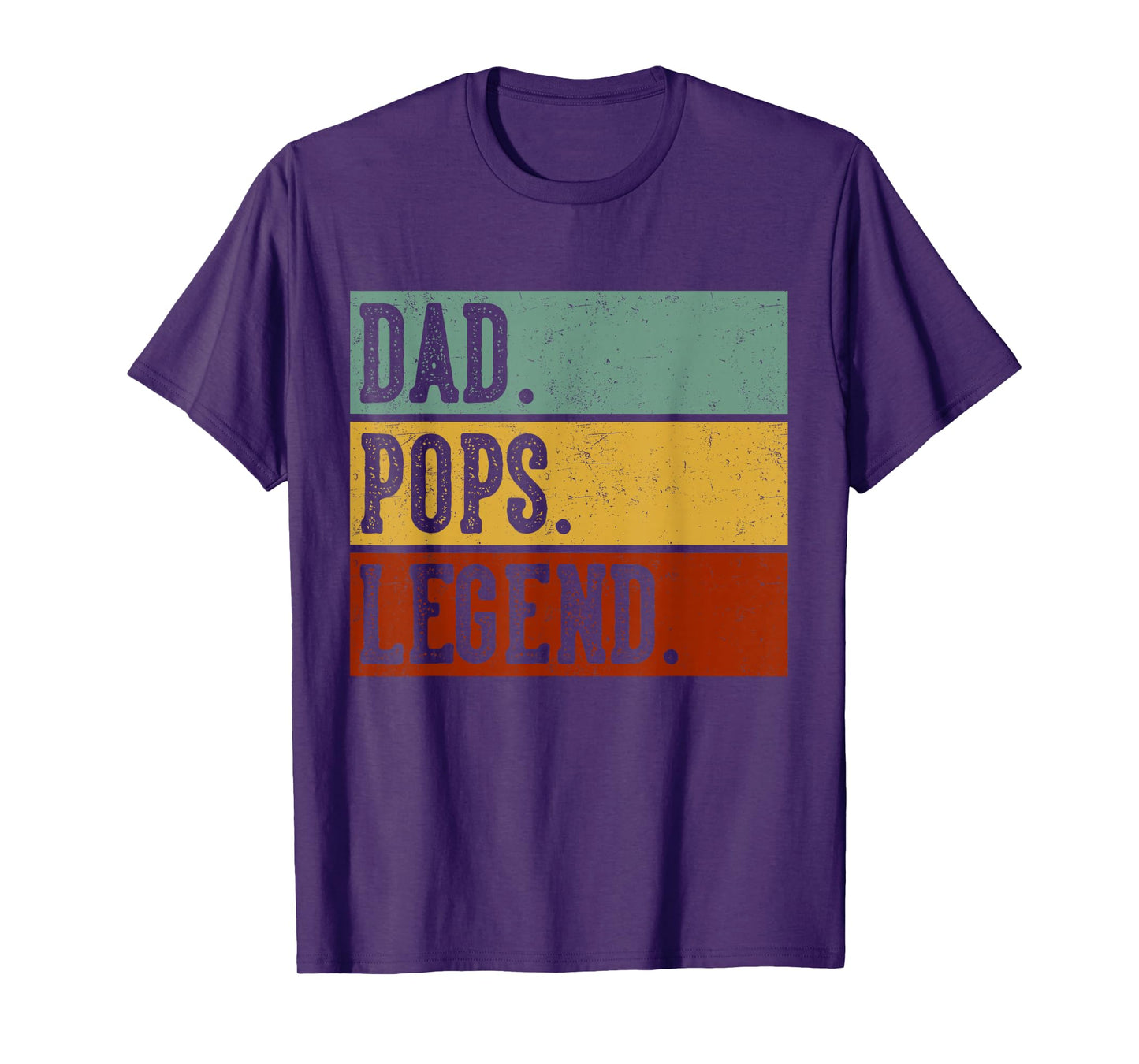 Mens Dad Pops Legend - Vintage Distressed Bold Pops Graphic T-Shirt