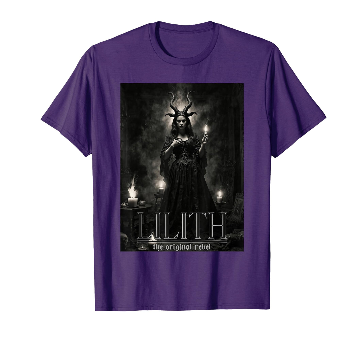 Lilith The Original Rebel Girl Floral Goddess Witch Pagan T-Shirt