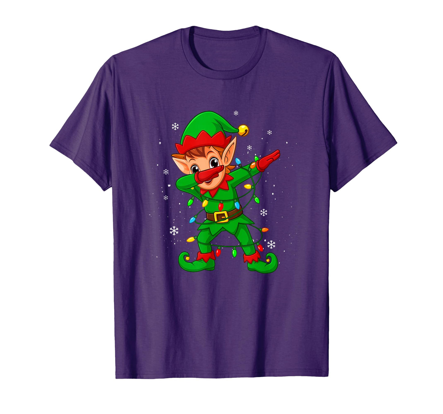Dabbing Elf Shirt Costume Christmas Squad Men Boy Kids Xmas T-Shirt