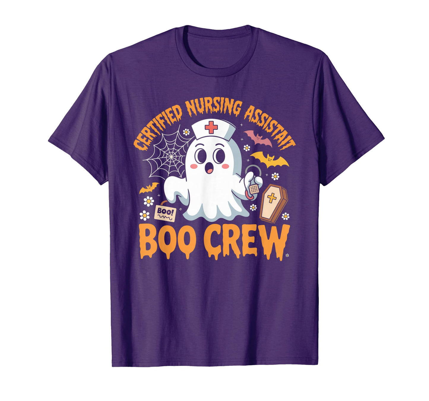 Certified Nursing Assistant Boo Crew Ghost T-Shirt