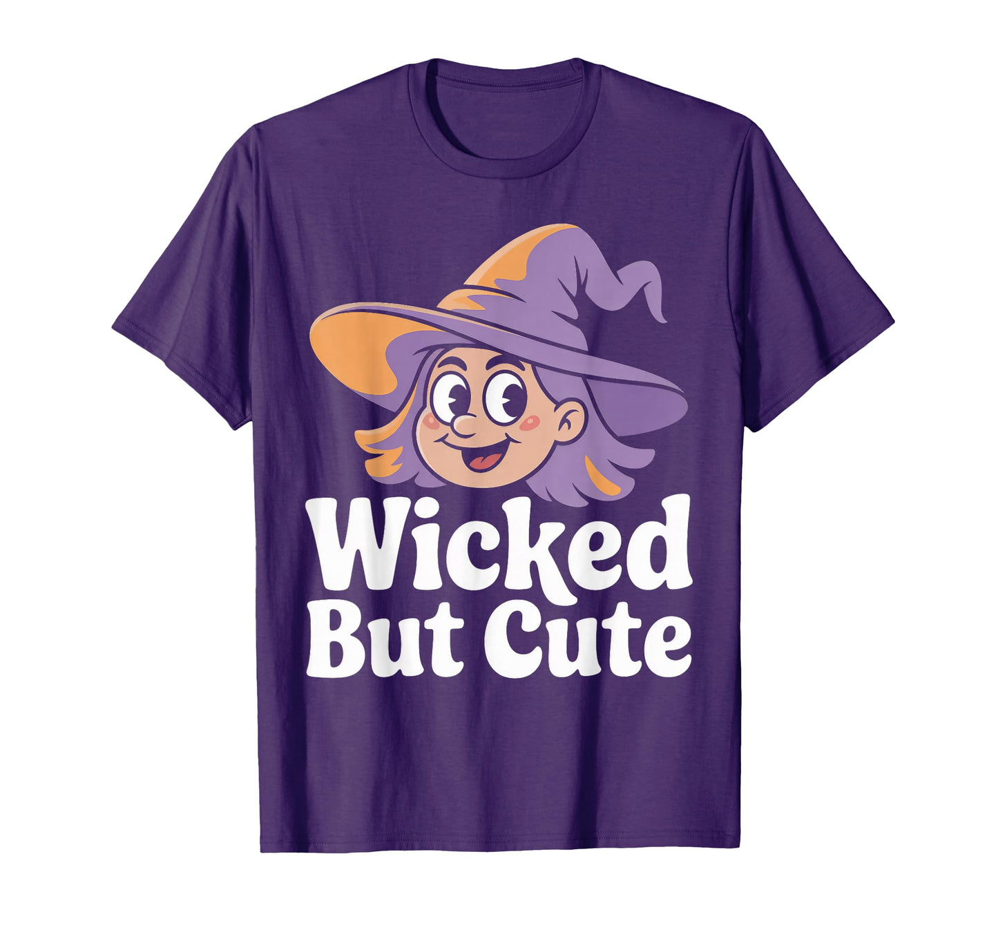 Wicked but Cute - Witch Portrait Halloween T-Shirt