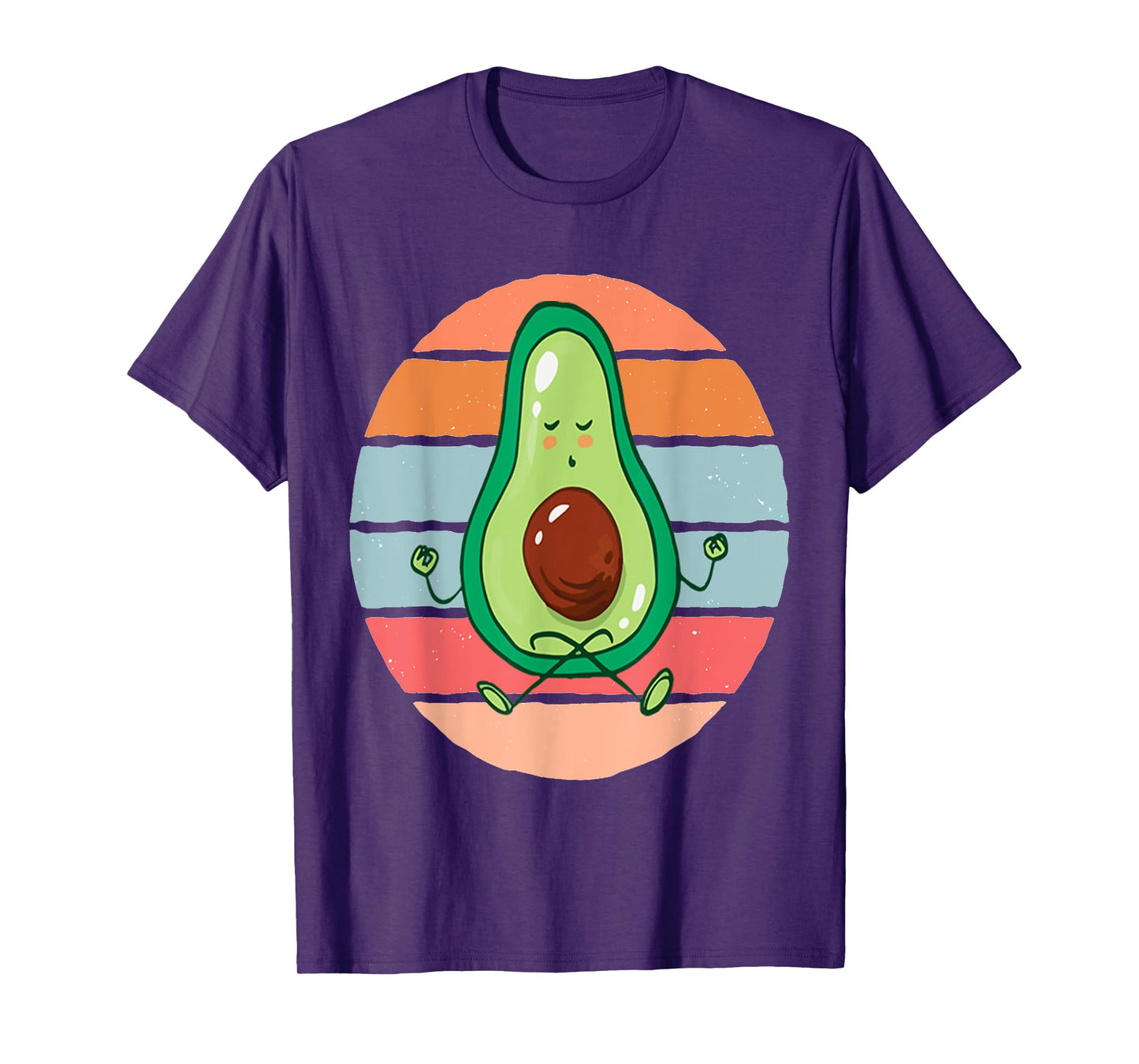 Funny Avocado Yoga Fitness Funny Exercising Gym Meditation T-Shirt