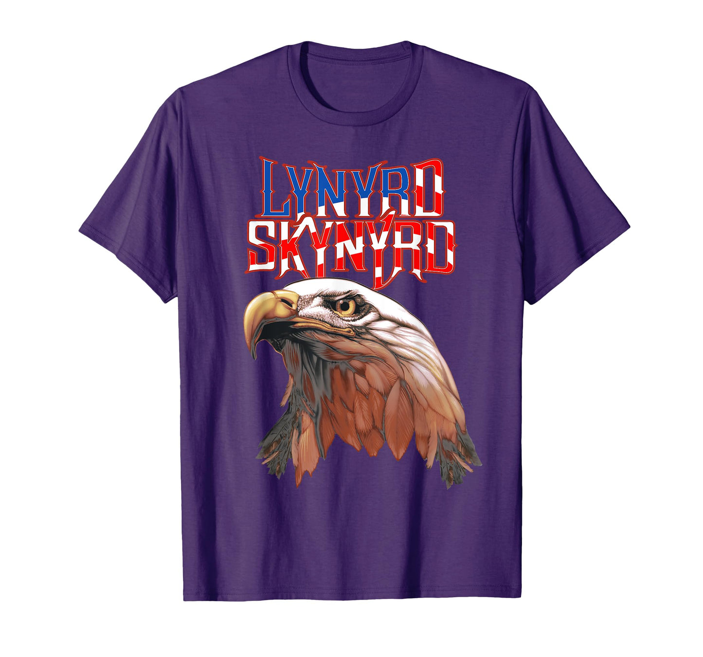 Lynyrd Skynyrd Americana Eagle Free Bird Retro Rock US Flag T-Shirt