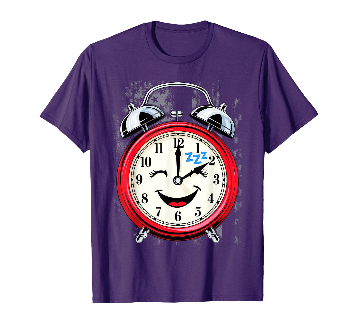 Alarm Clock Cute Face Vintage Sleeping Funny T-Shirt