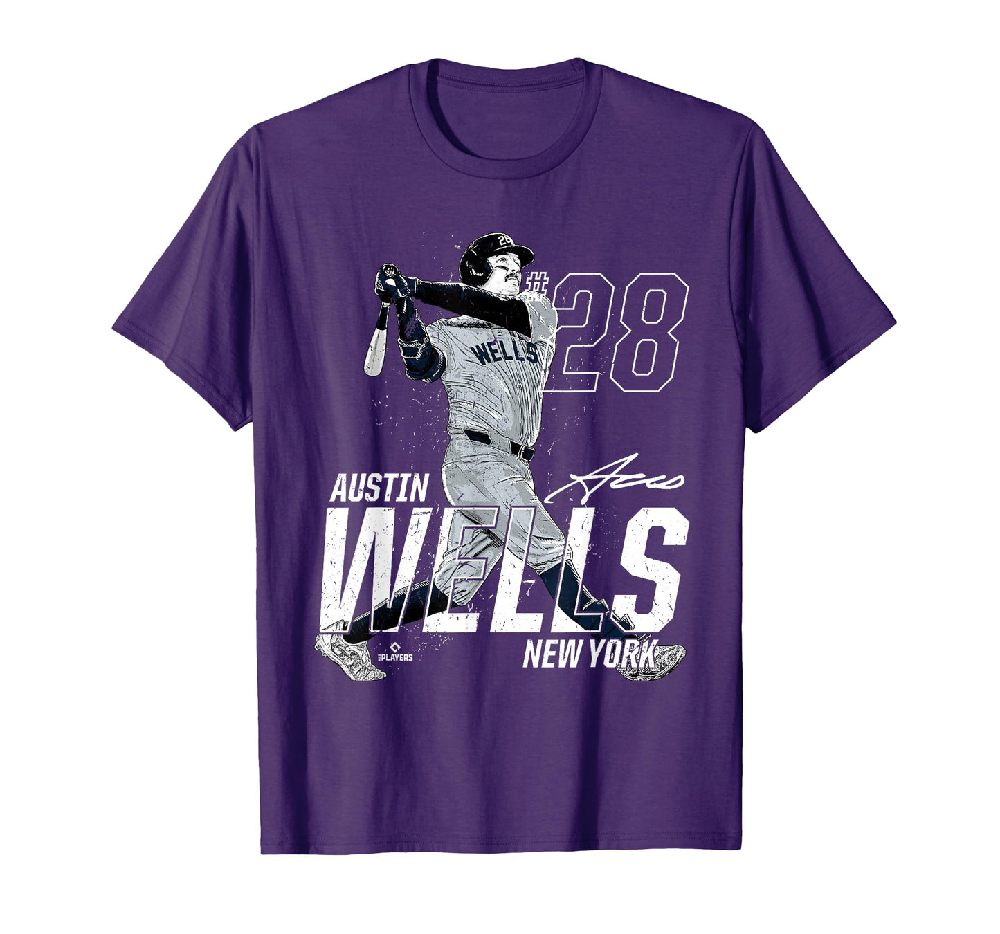 Dynamic Pose Austin Wells New York Baseball MLBPA T-Shirt