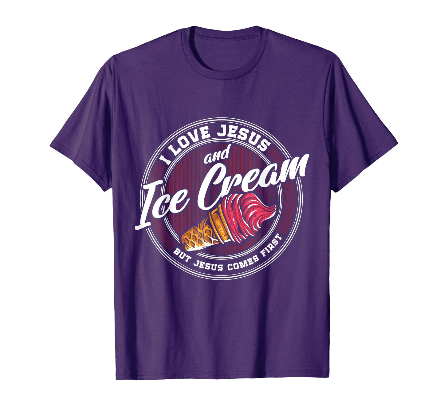 Ice cream Lover Love Ice cream Christian Religion Catholic T-Shirt