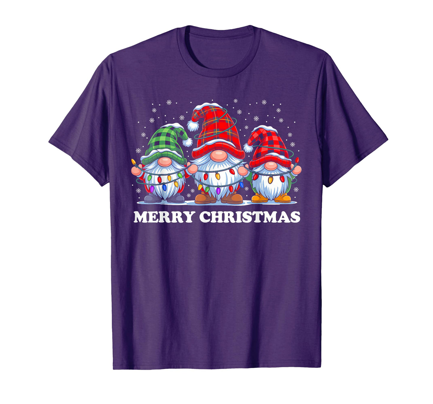 Merry Christmas Gnomes Red Santa Hat Family Xmas Pajamas T-Shirt