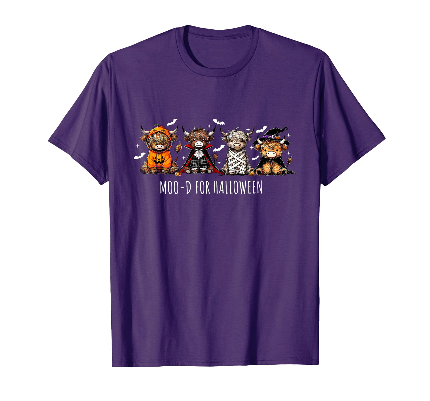 Moo-D for Halloween Highland Cow Spooky Cow Farm Cow Lover T-Shirt