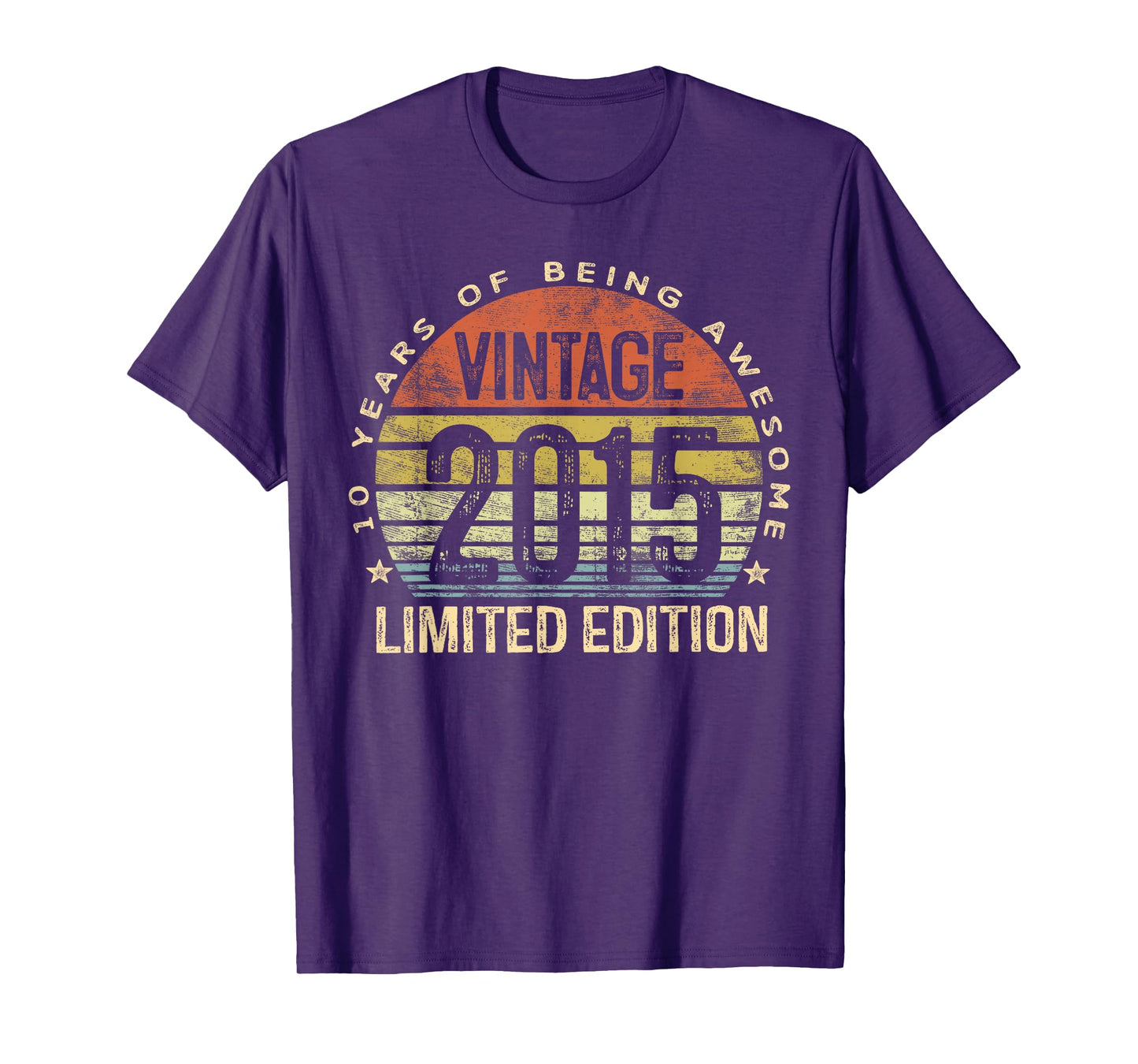 Vintage 2015 Limited Edition 10-Year-Old Gifts 10th Birthday T-Shirt