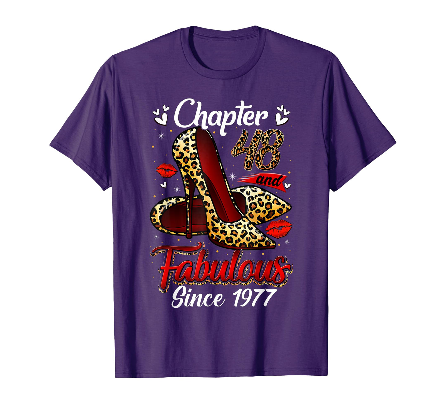 Chapter 48 Fabulous Since 1977 48th Leopard Birthday Queen T-Shirt