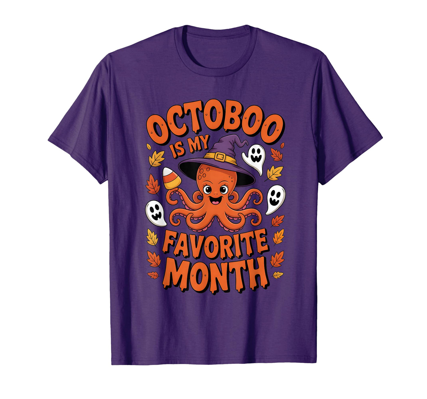 Octoboo is My Favorite Month Funny Halloween Octopus T-Shirt