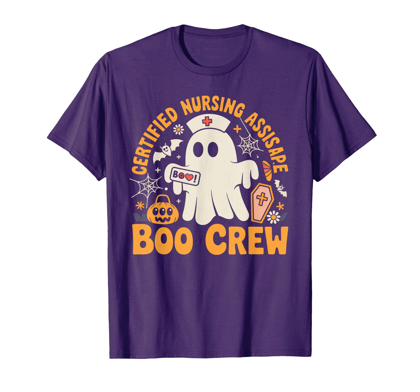 Certified Nursing Assistant Boo Crew Ghost T-Shirt