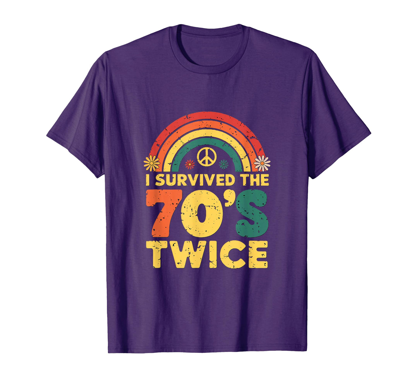 I Survived the 70s Twice Funny 90th Birthday Retro T-Shirt